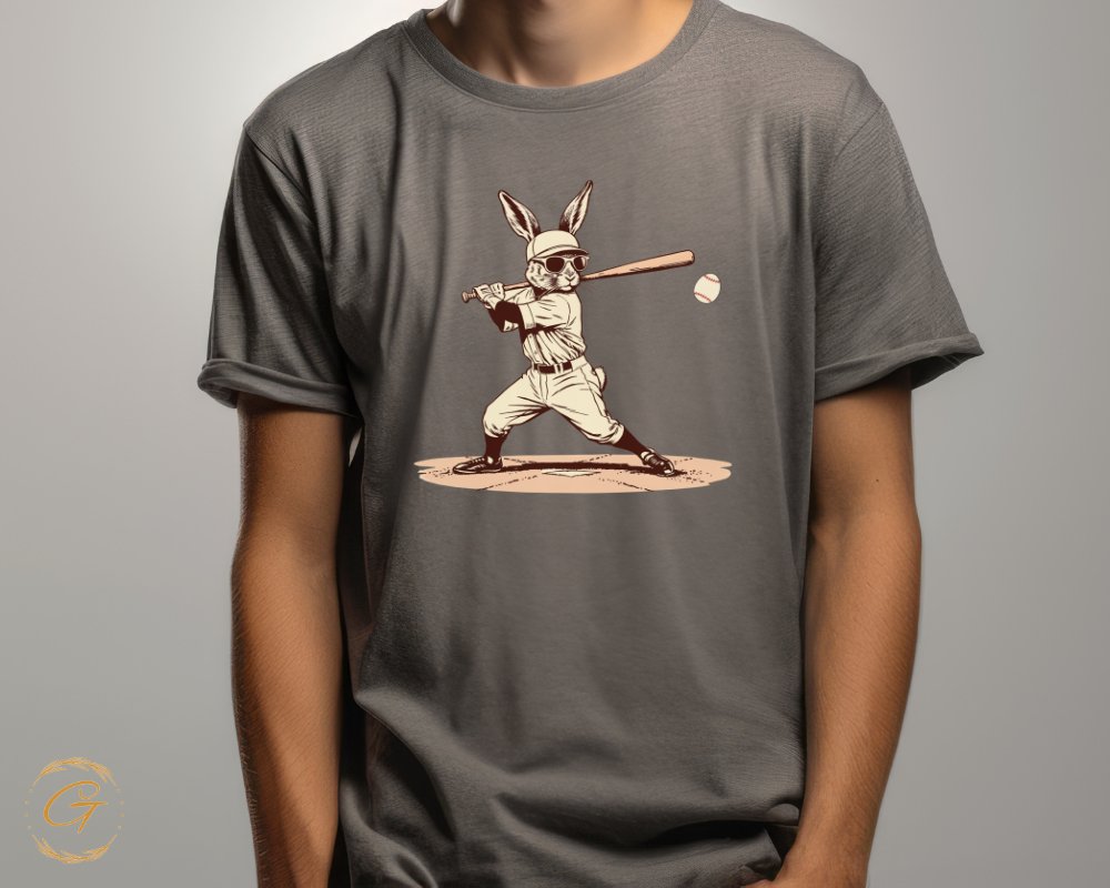 Baseball Playing Rabbit Graphic Tee product