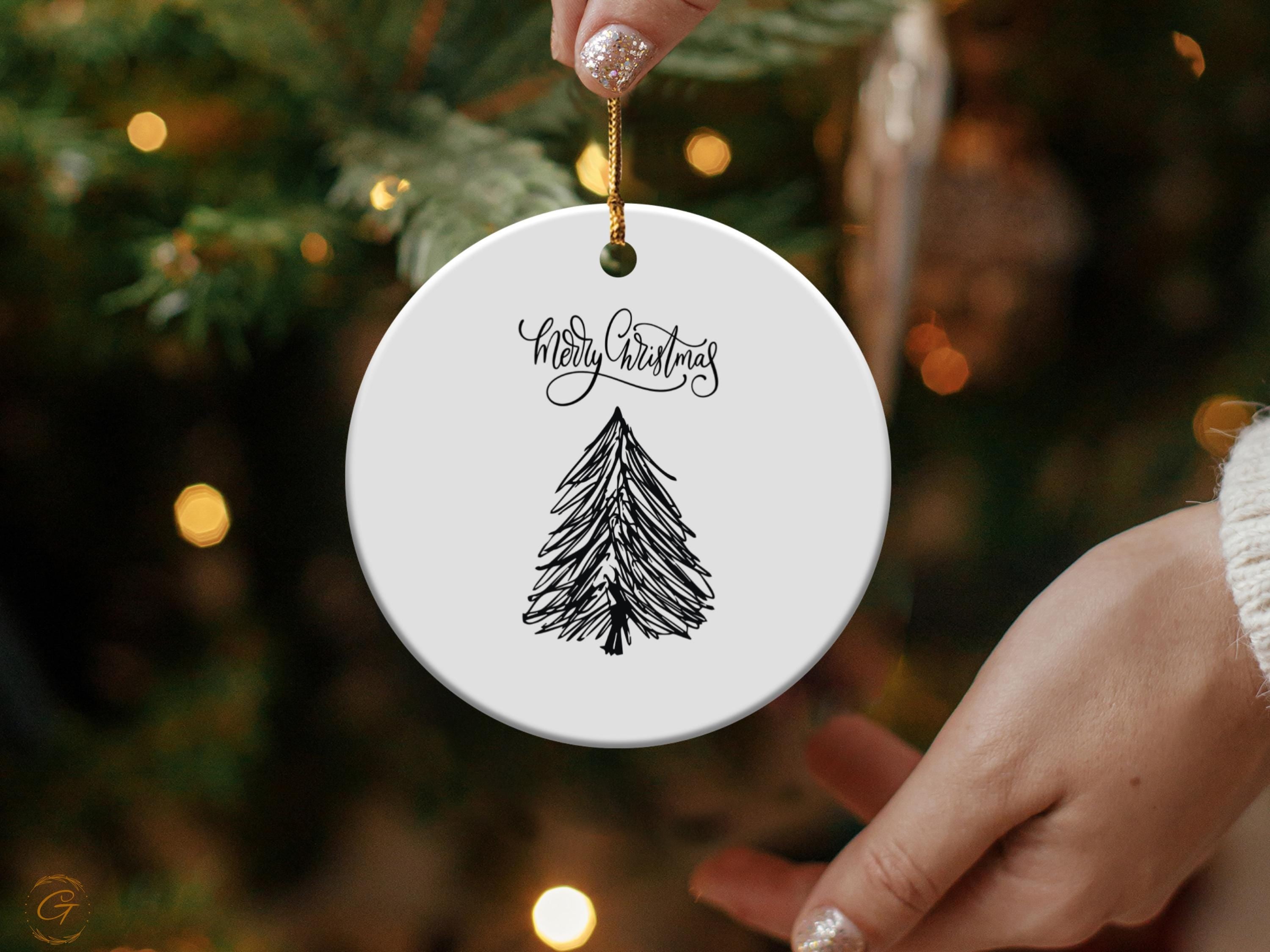 Merry Christmas Tree Ornament, Holiday Decoration, Festive Tree Decors, Christmas Decoration, Winter Home Accent, Tree Accessories Keepsakes