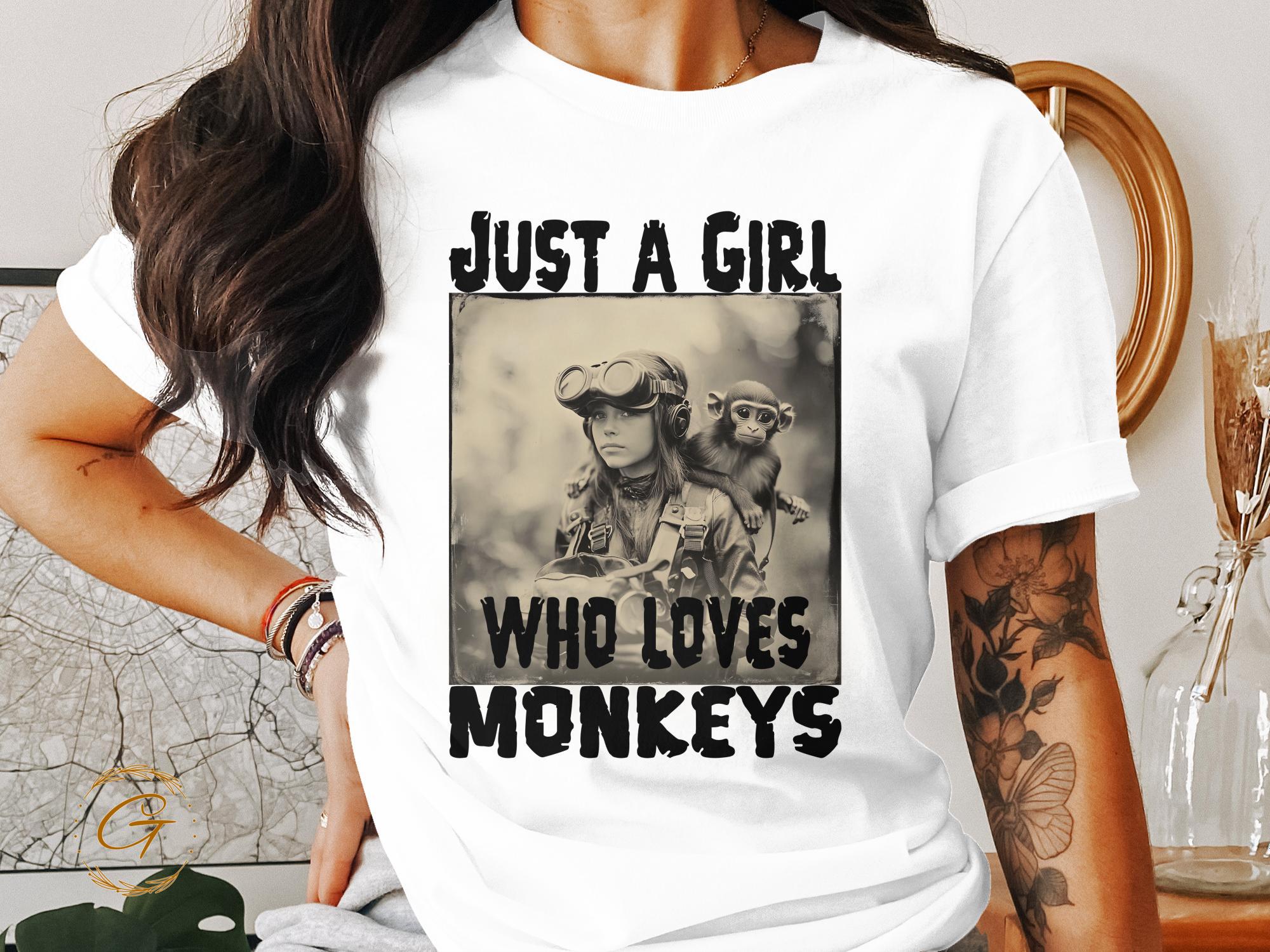 Just a Girl Who Loves Monkeys Graphic Tee