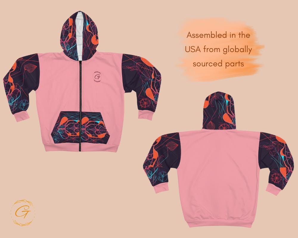 Neon Dryad Unisex Zip Hoodie All-Over Print