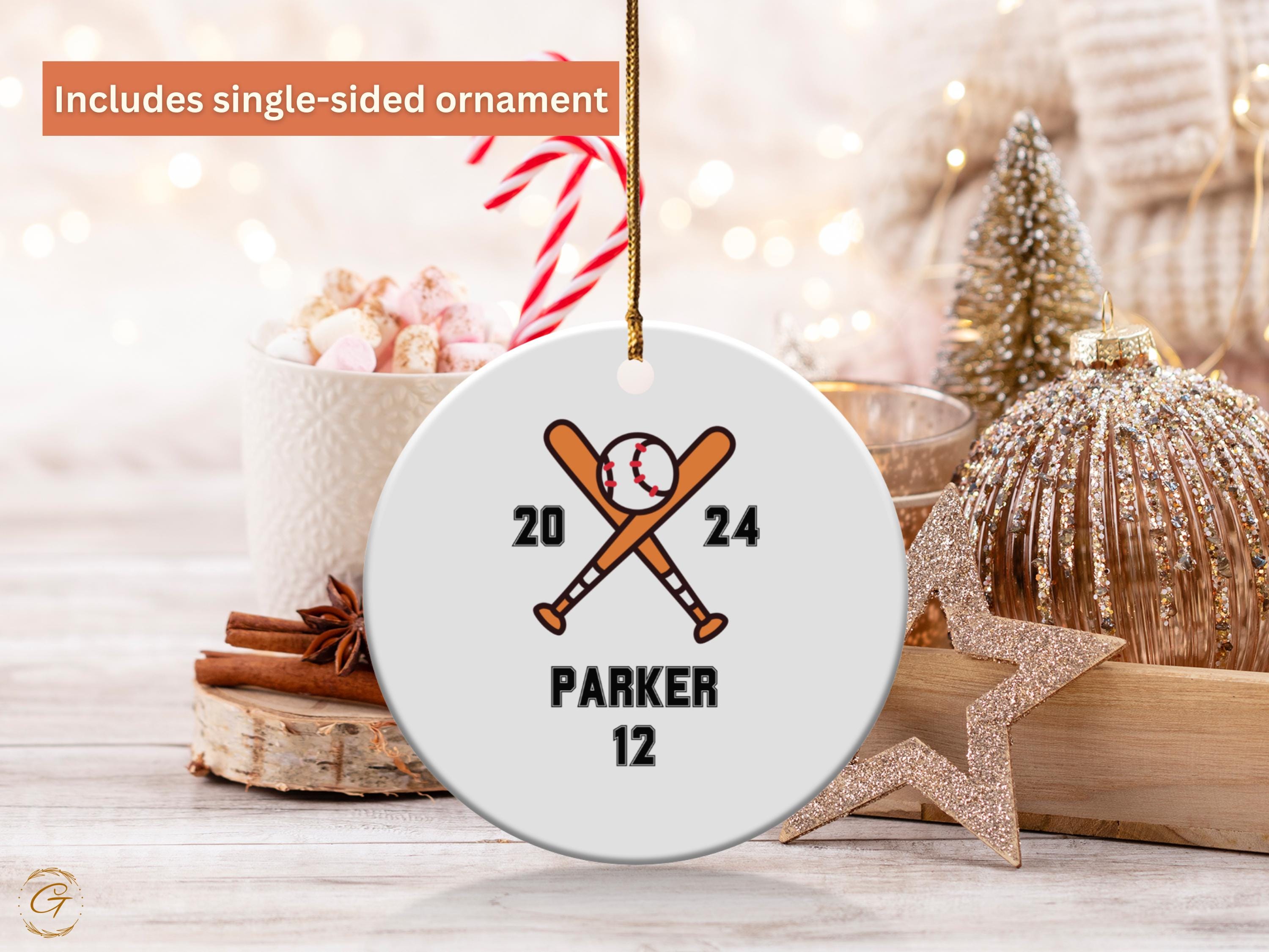 Personalized Baseball Ornament, Sport Decor Unique Christmas Tree Ornaments with Custom Name, Gift Kids Room Decor, Custom Sports Lover Gift