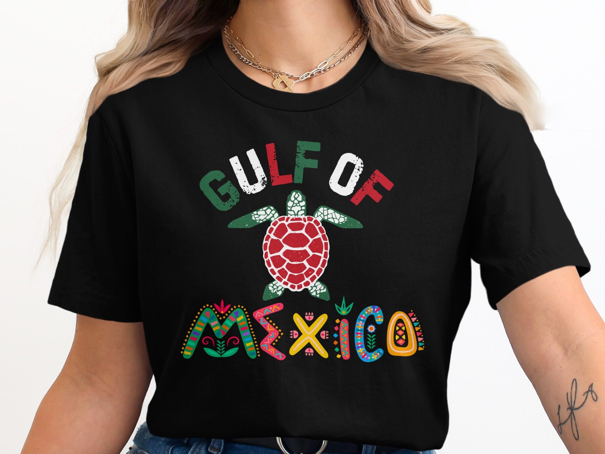 Gulf of Mexico Turtle Print Women Shirt product type