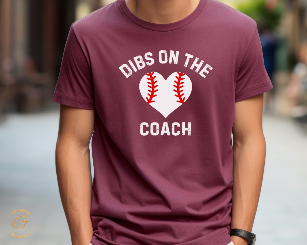Dibs On The Coach Baseball Heart Statement Shirt product type