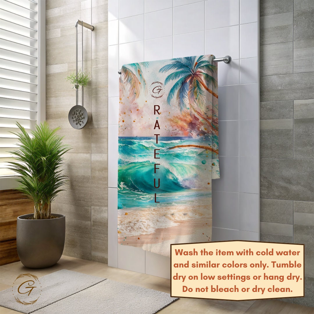 Vivid Tropical Beach Towel