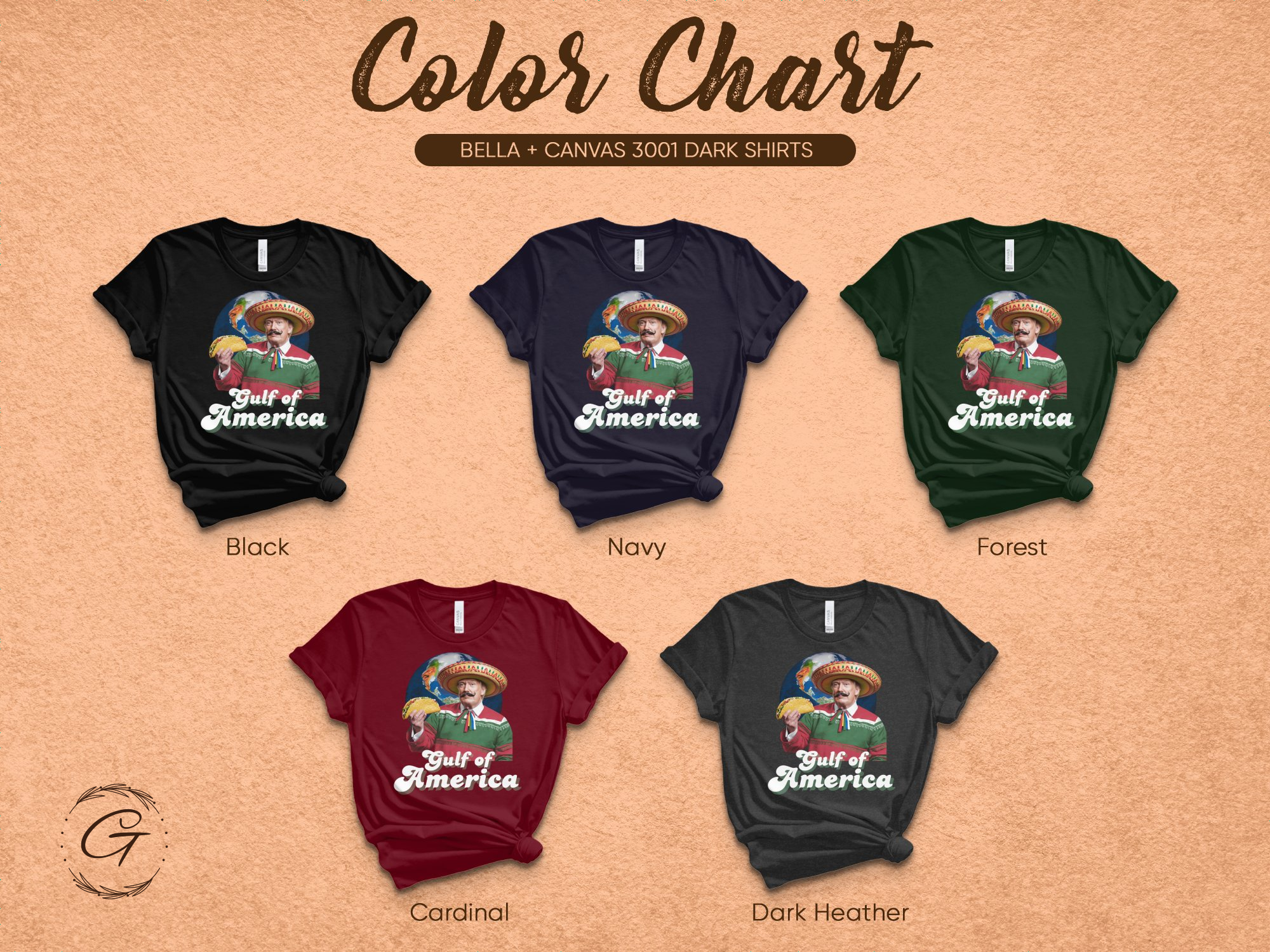 Colorful Gulf of America Dark Shirts product type