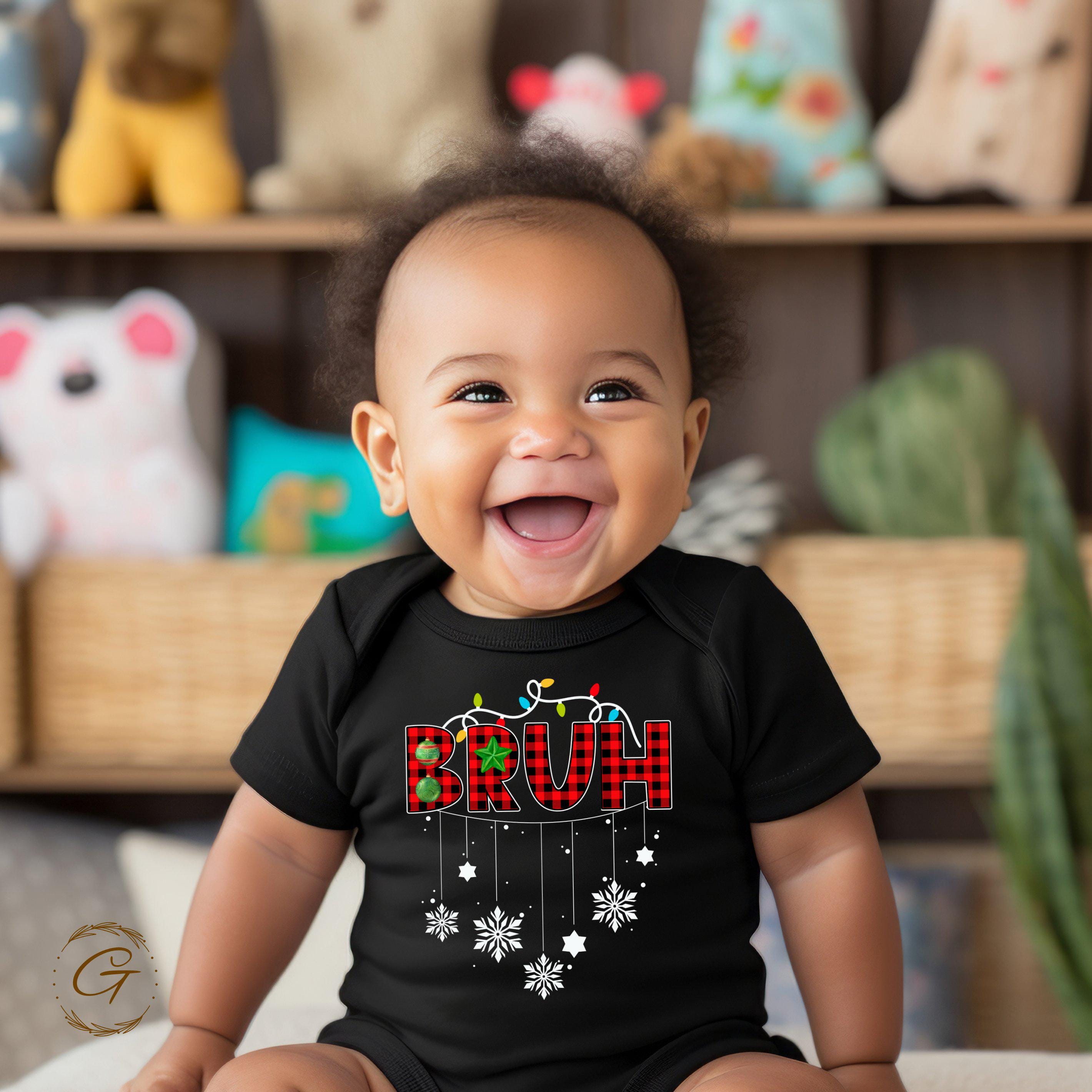 Christmas T-Shirt, Holiday BRUH Plaid Christmas Tee