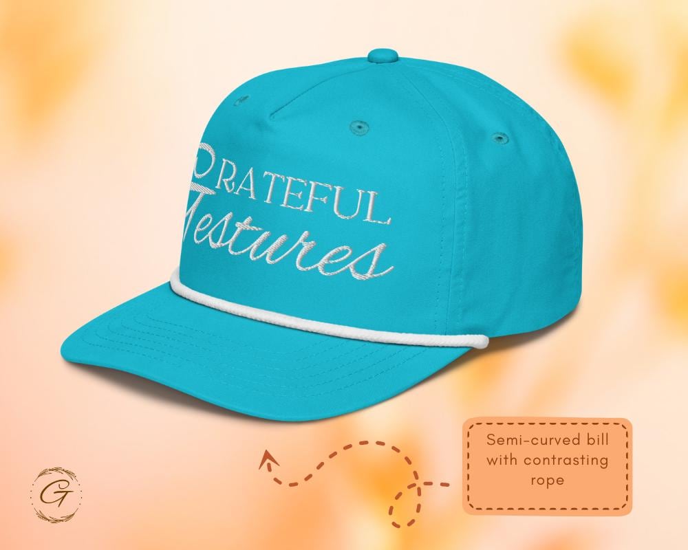 Grateful Gesture Embroidered Golf Rope Cap