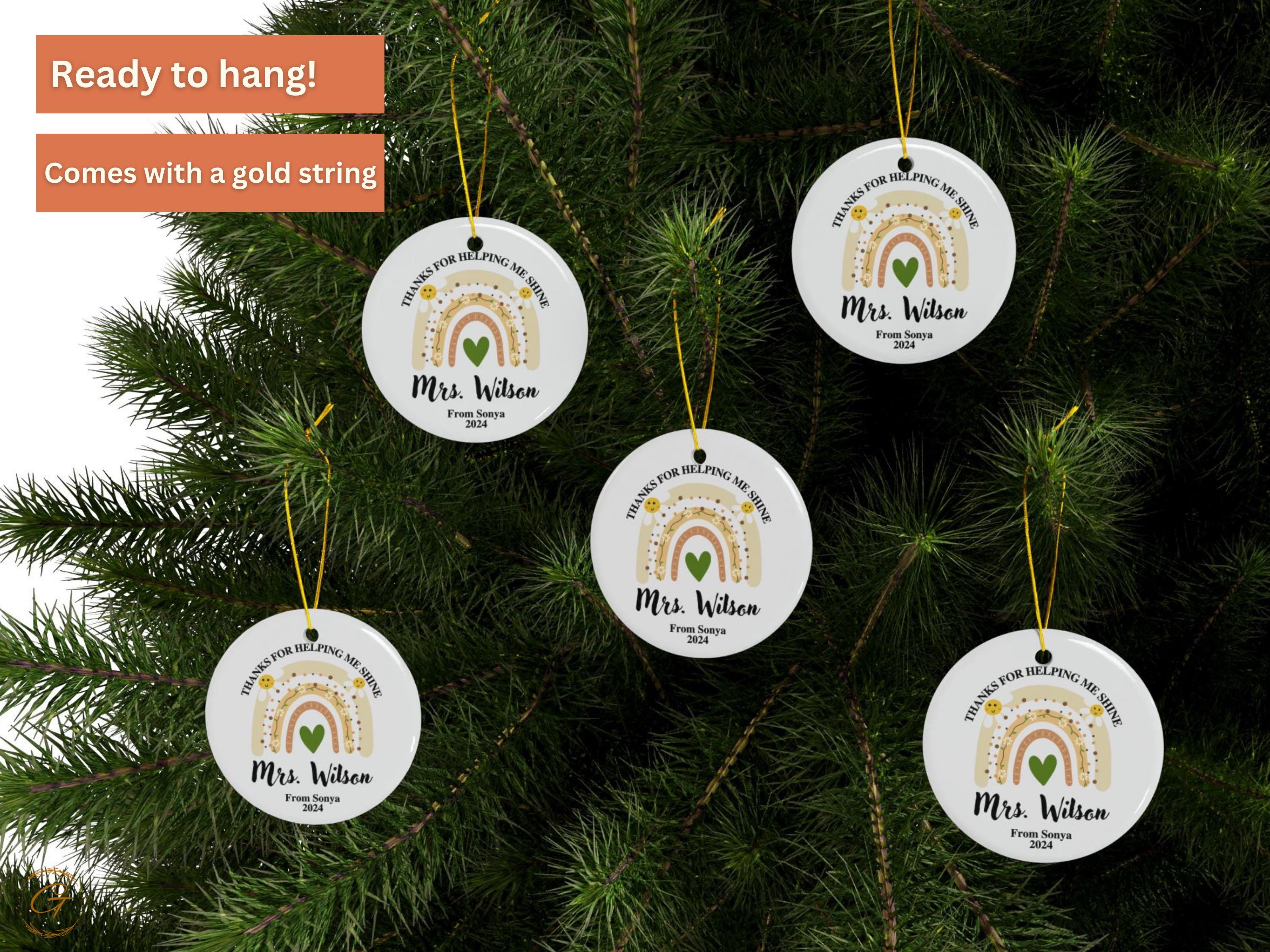 Personalized Teacher Appreciation Ornament