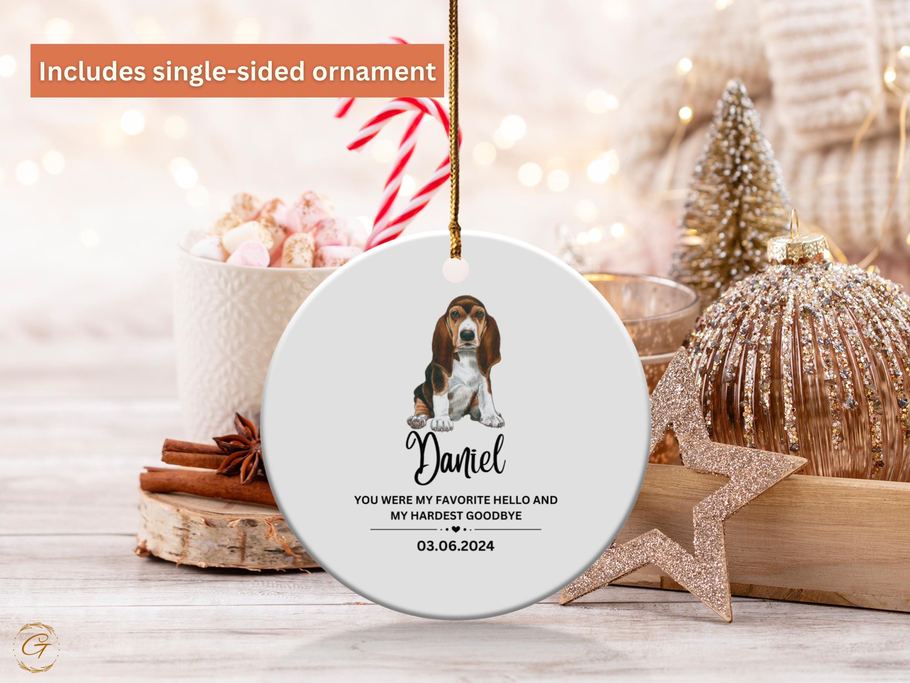 Personalized Pet Memorial Ornament, Custom Dog Memory Keepsake, Loss of Pet Gift, Dog Remembrance Ornaments, Tribute Decor, In Loving Memory