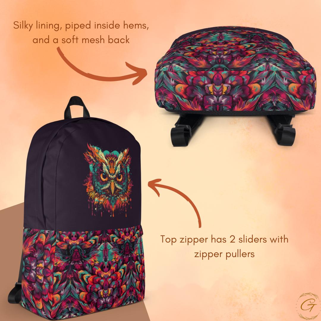 Owl Print Cute Backpack