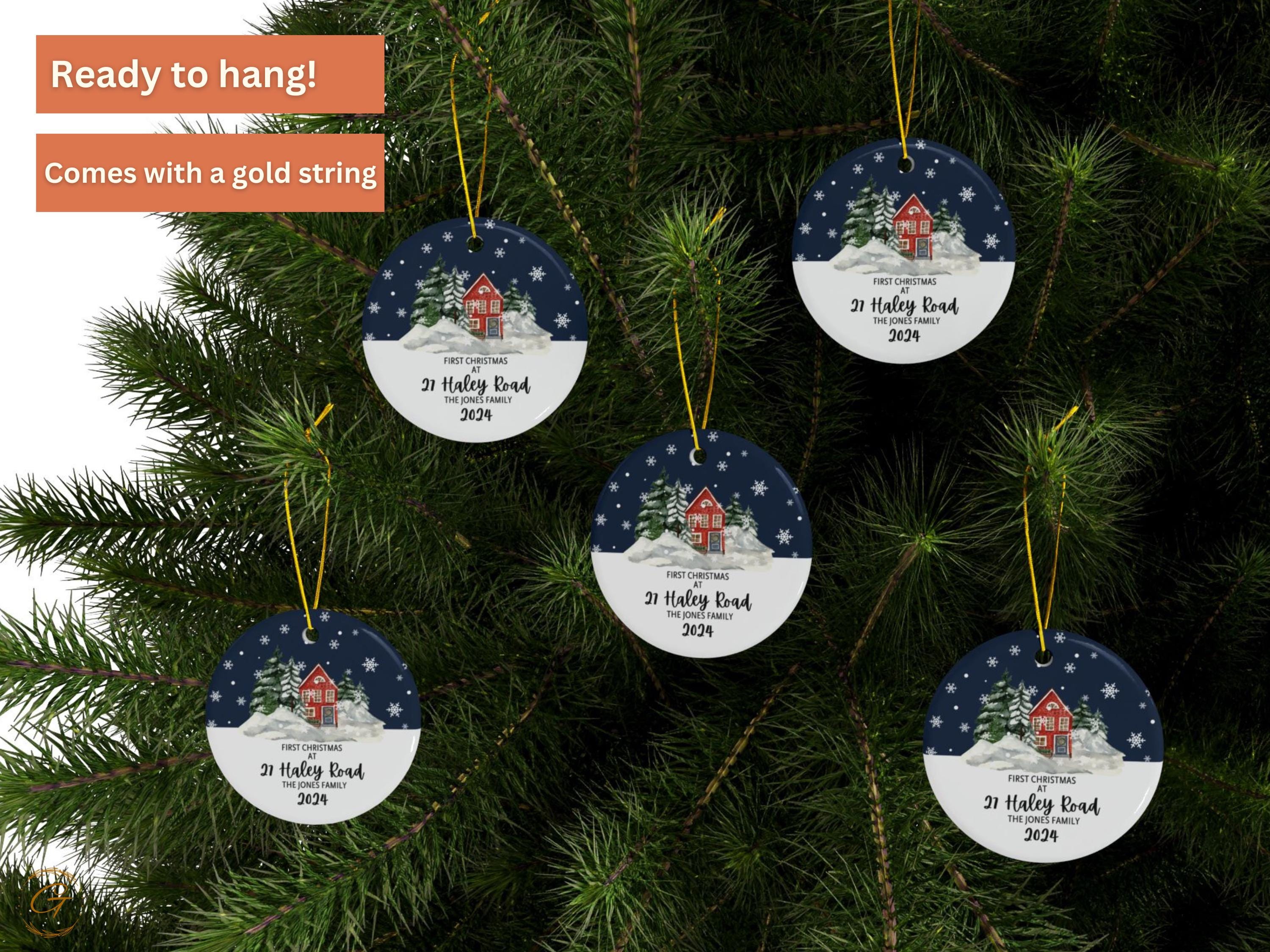 Personalized First Christmas Ornament, Custom Address Holiday Decorations, Personalized Housewarming Gift Family Keepsakes 2024, Home Decors