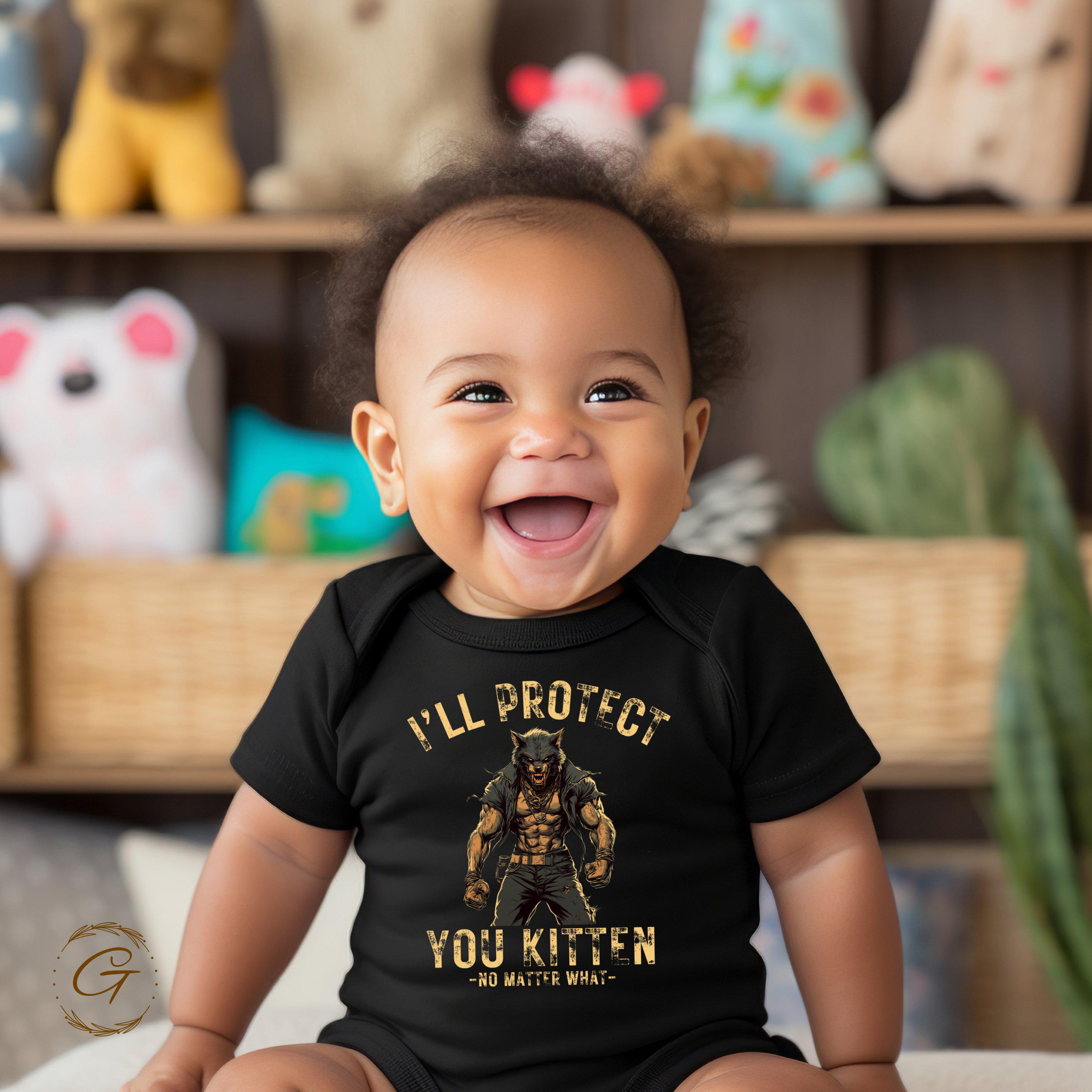 Cat Lover T-Shirt "I'll Protect You Kitten No Matter What" Tee