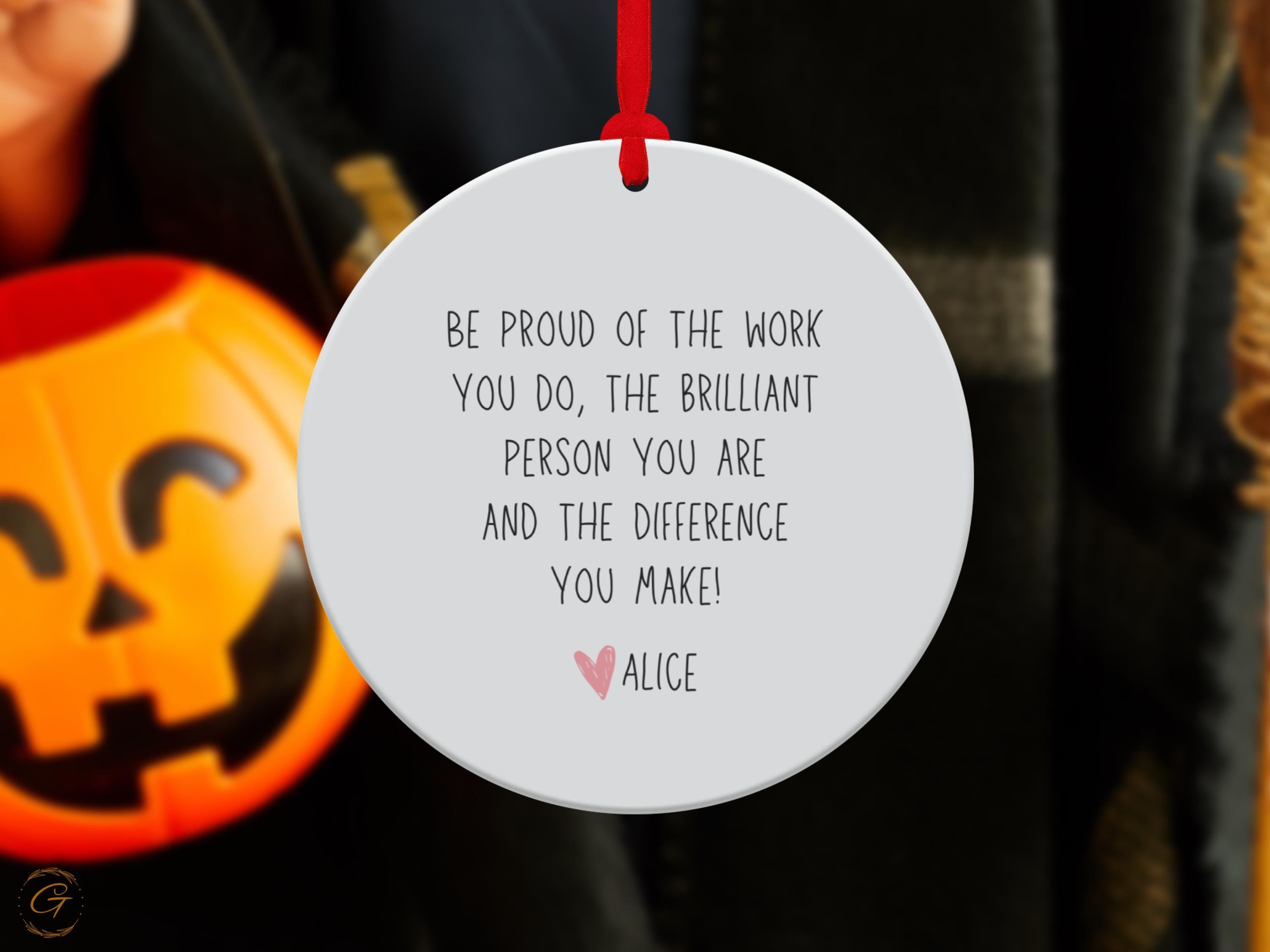 Personalized Inspirational Ornament, Motivational Quote Decoration, Inspirational Home Decor, Unique Wall Art Positive Message Ornament Gift
