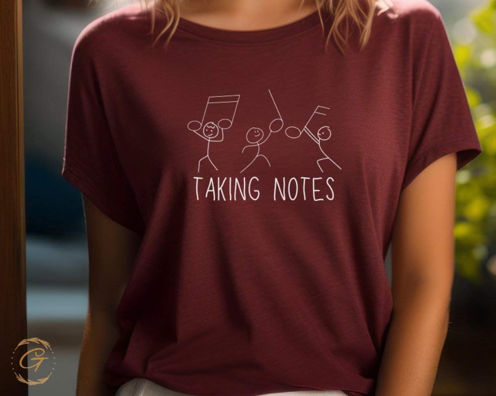 Fun Taking Notes Graphic Tee Perfect Casual Shirt product type