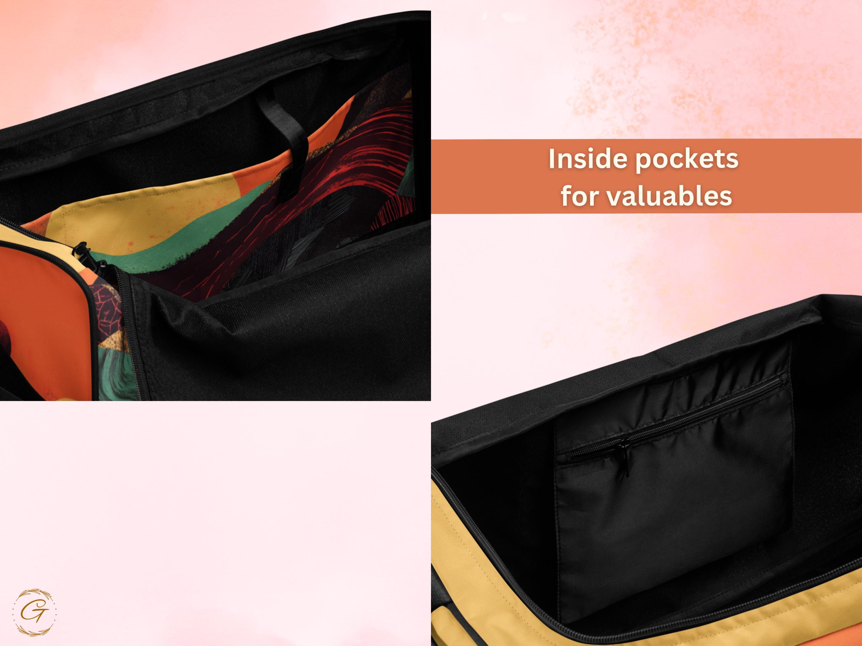 Sunset Mountain Duffel Bag - Bold Gym Bag with Nature-Inspired Art