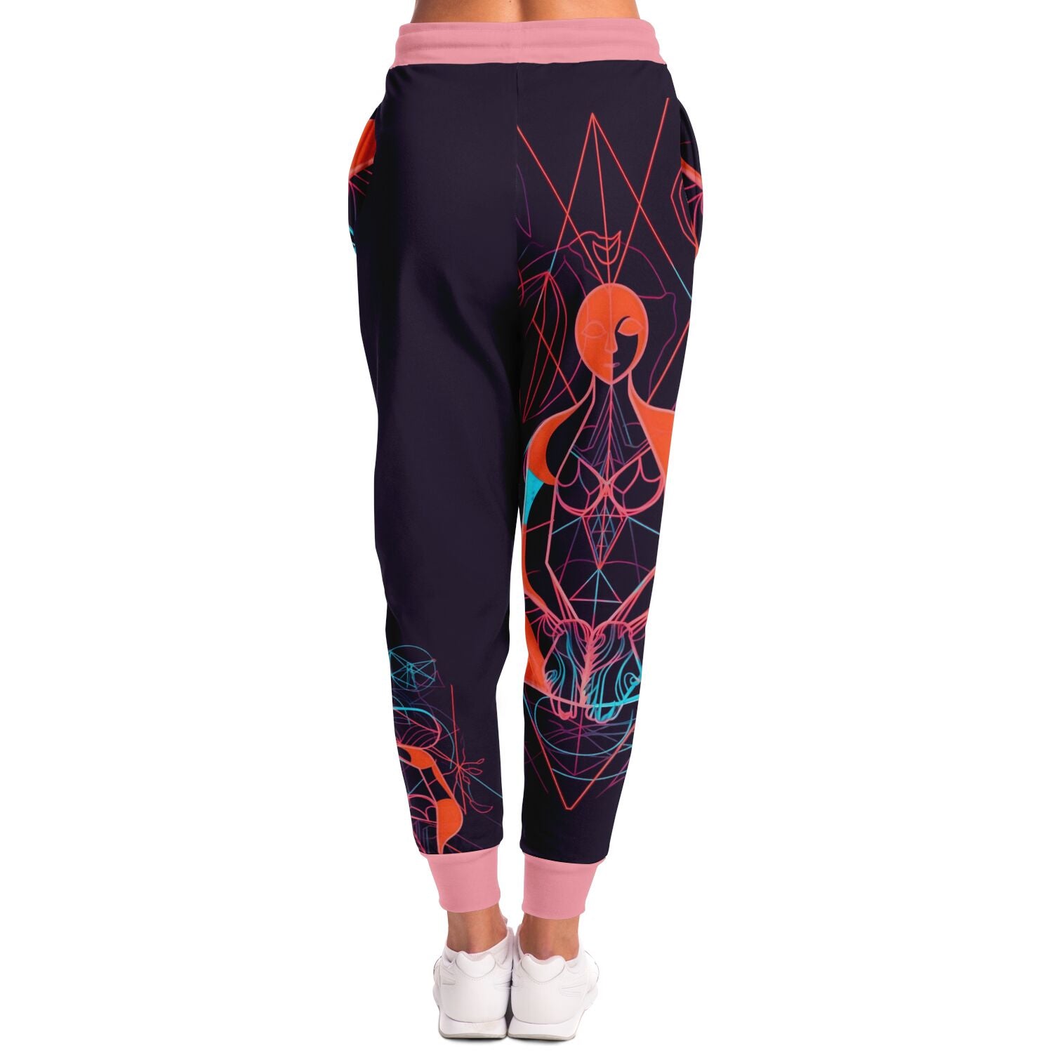 Neon Sacred Geometry Joggers – Spiritual Aesthetic Sweatpants for Men & Women