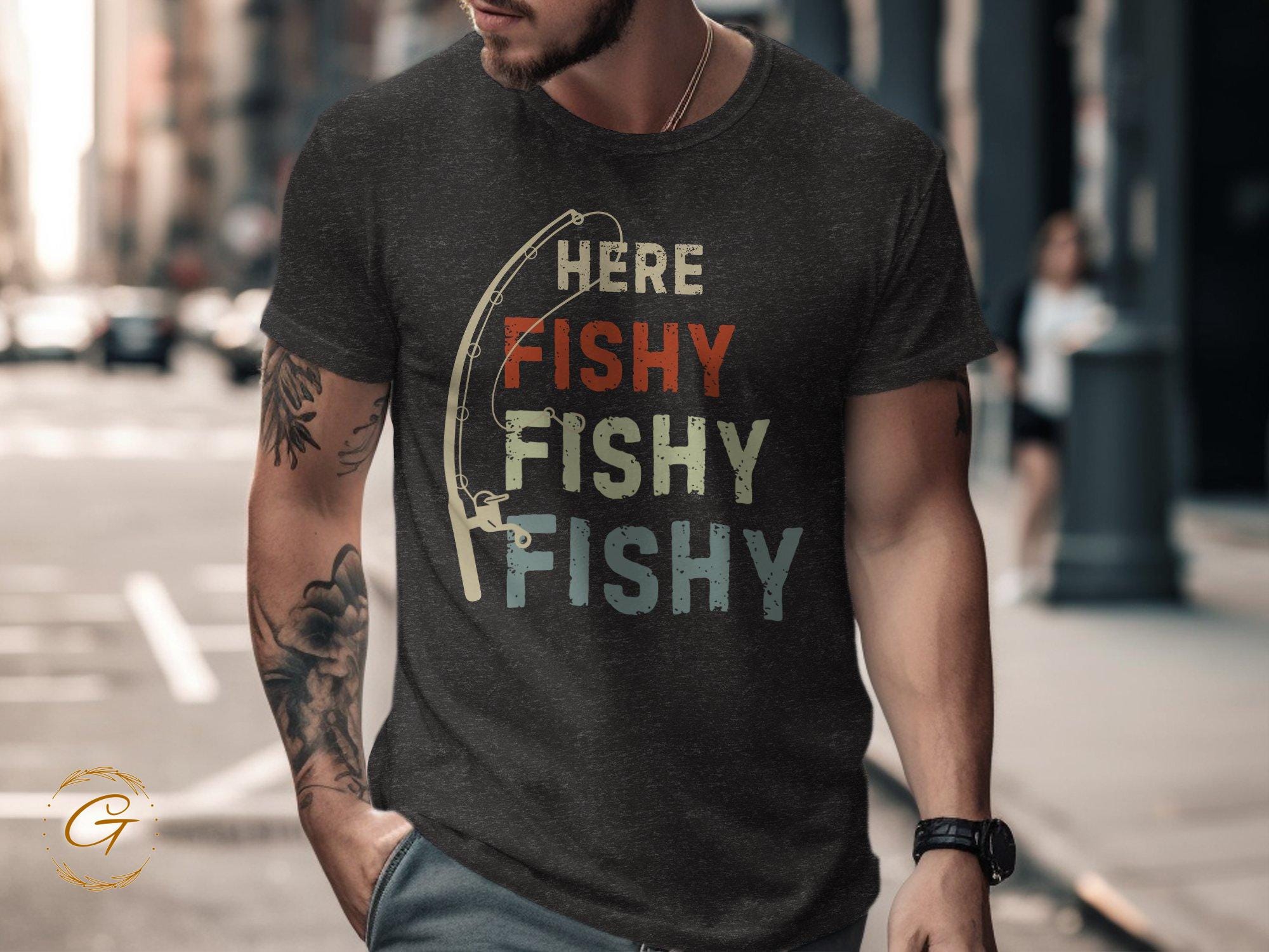 Hobby Fishing Graphic Shirt, Here Fishy Fishy Tee