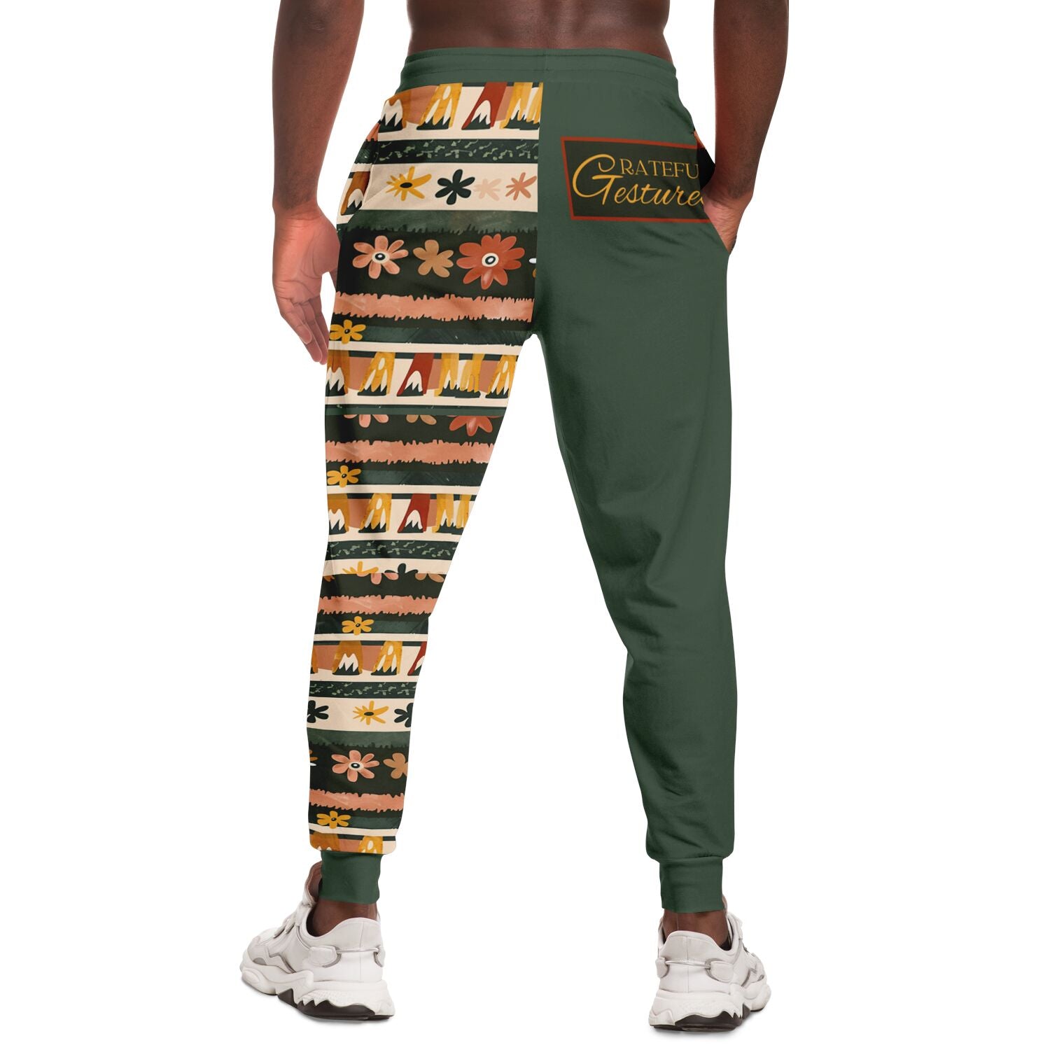 Retro Floral Boho Joggers | Vintage Aesthetic Sweatpants
