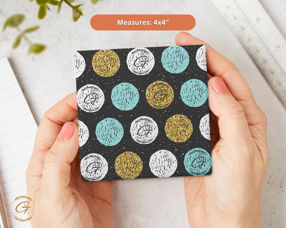 Soapstone Coaster with Astral Doodle G Design