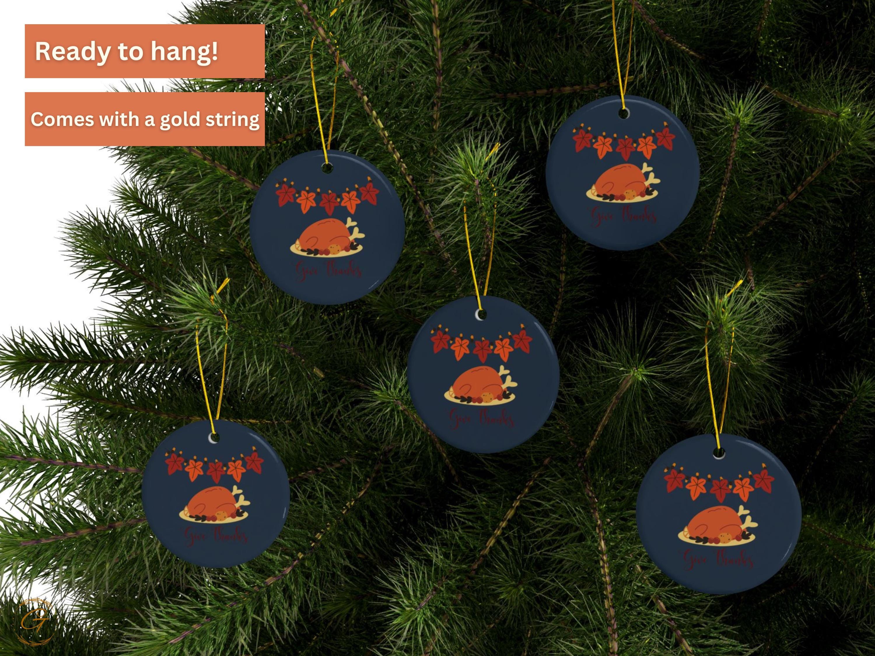 Thanksgiving Turkey Ornament, Give Thanks Holiday Decors, Autumn Leaf Garland, Fall Festive Decor, Thanksgiving Gift Idea, Holiday Keepsakes