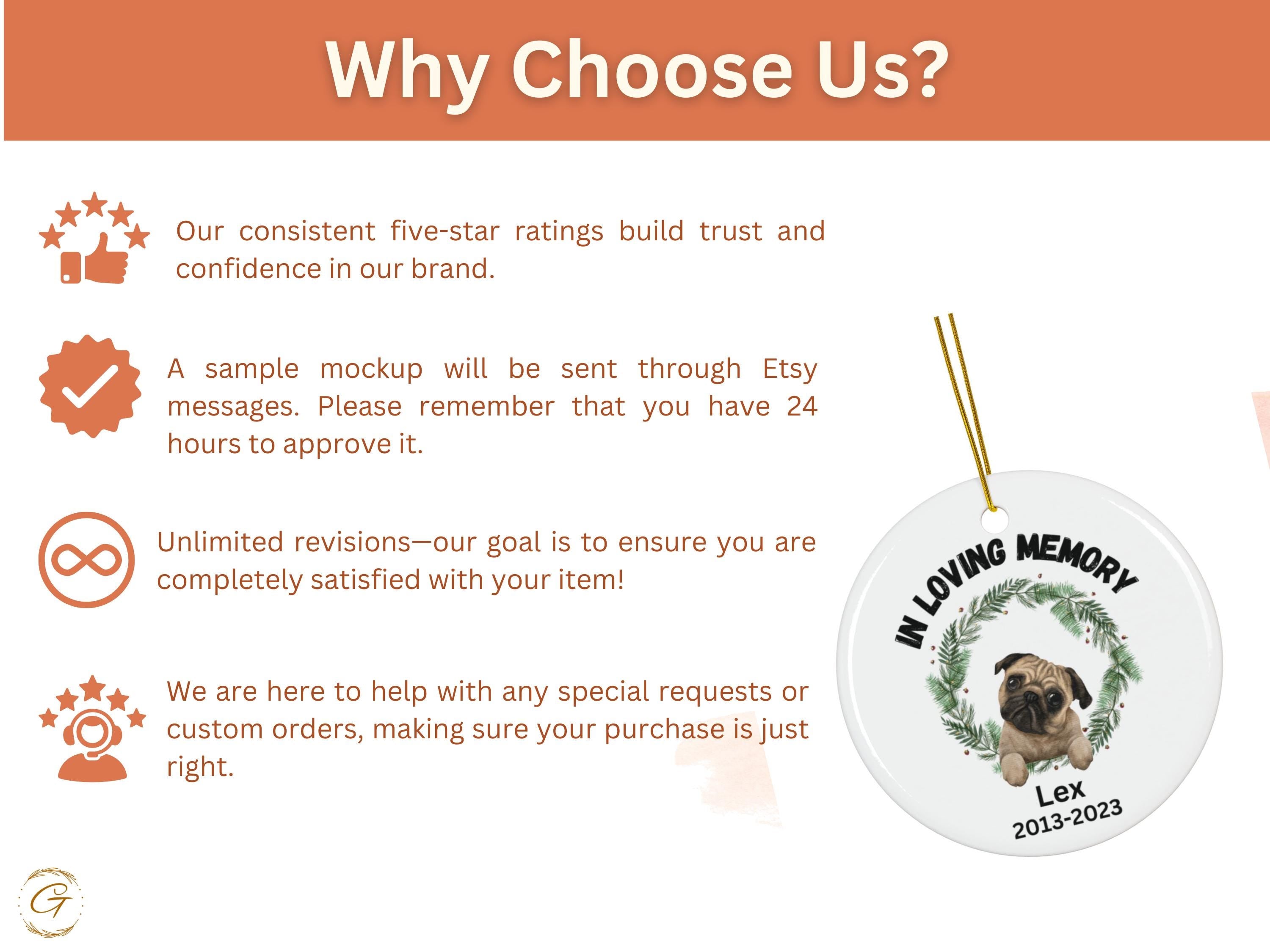 Personalized Dog Memorial Ornament for Pet Lovers, Custom Dog Remembrance Gifts, Personalized Pet Loss Keepsake for Home Decorations Tribute