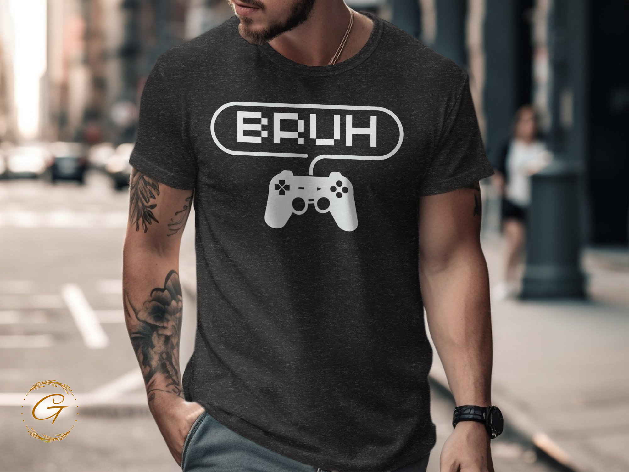 Retro Gamer BRUH Graphic Printed T-shirt product type