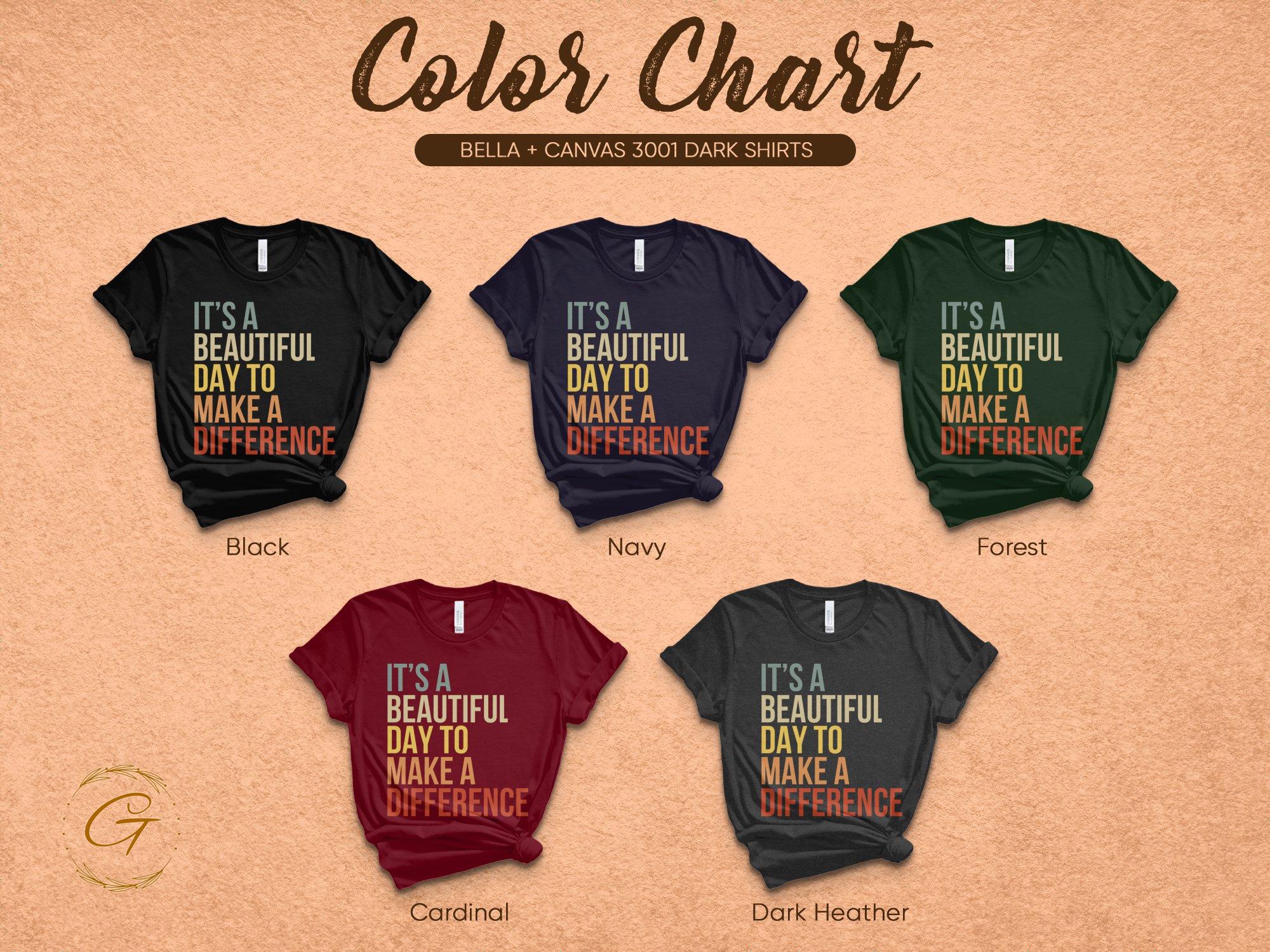 Inspirational Quote T-Shirt, 'It's a Beautiful Day to Make a Difference' Typography Tee