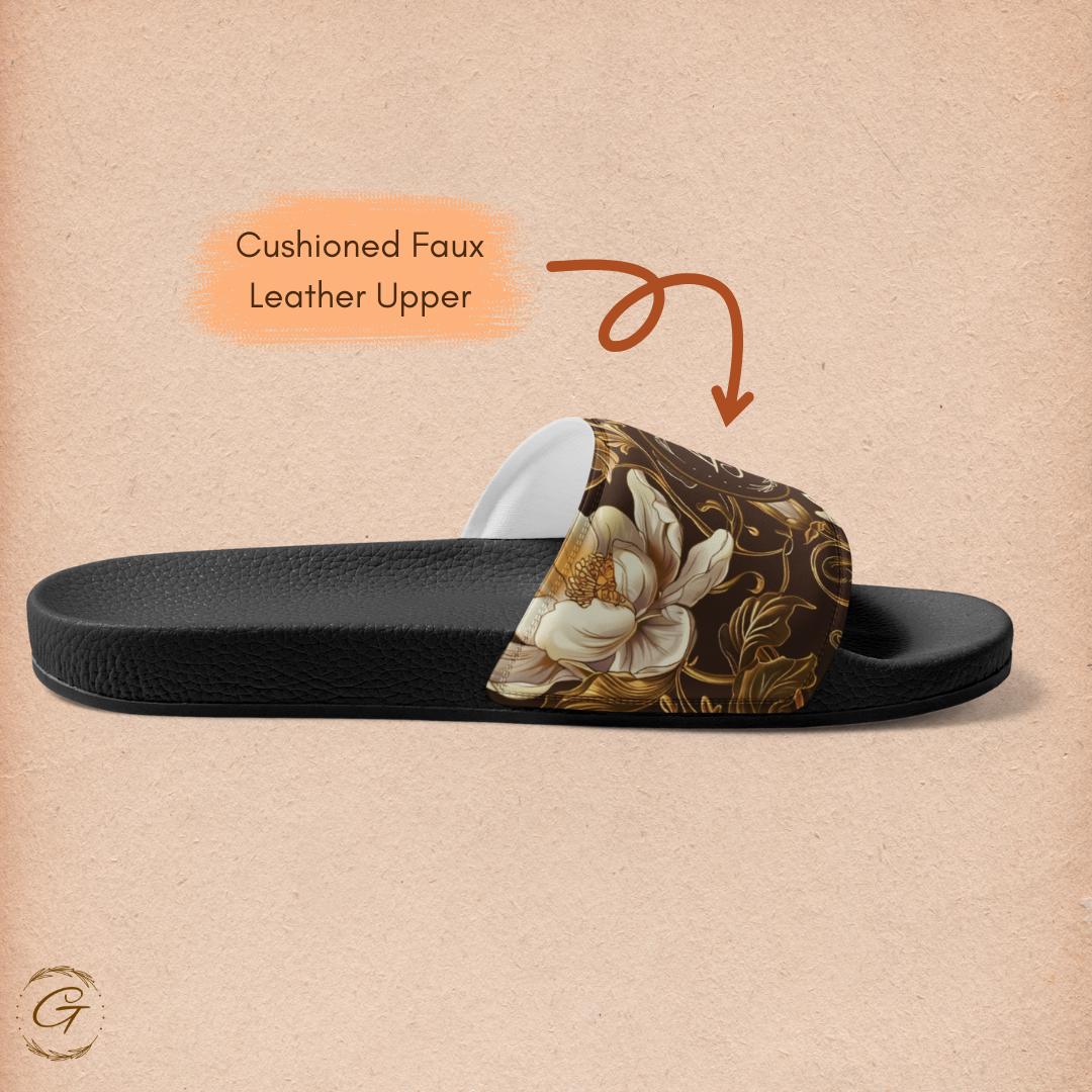 Magnolia Floral Design Stylish Men's Slides Men's Summer Slippers