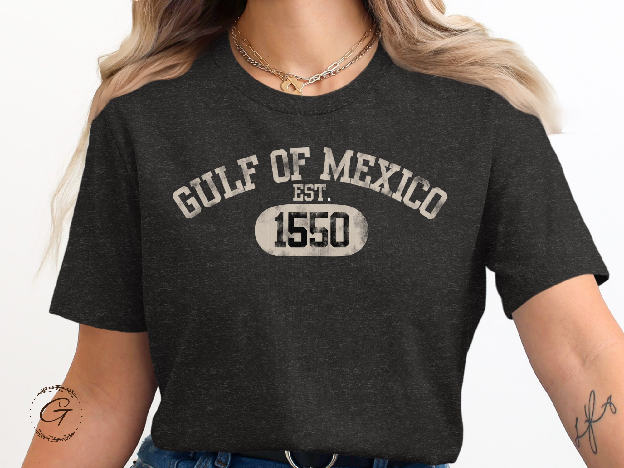 Gulf of Mexico Est 1550 Graphic Tee Shirt product type