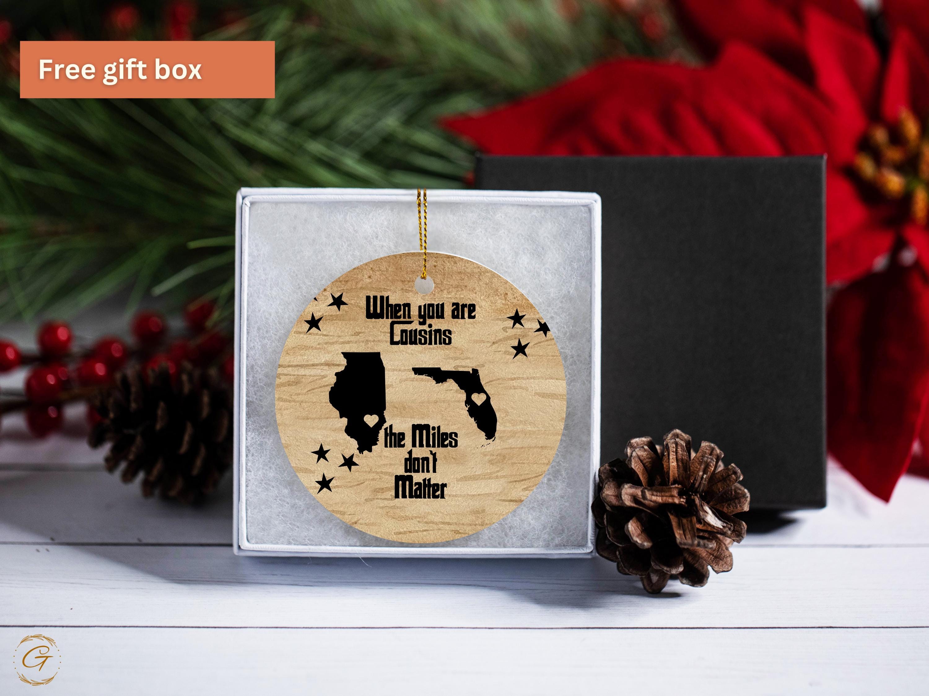 Personalized Distant Cousin Gift Ornament