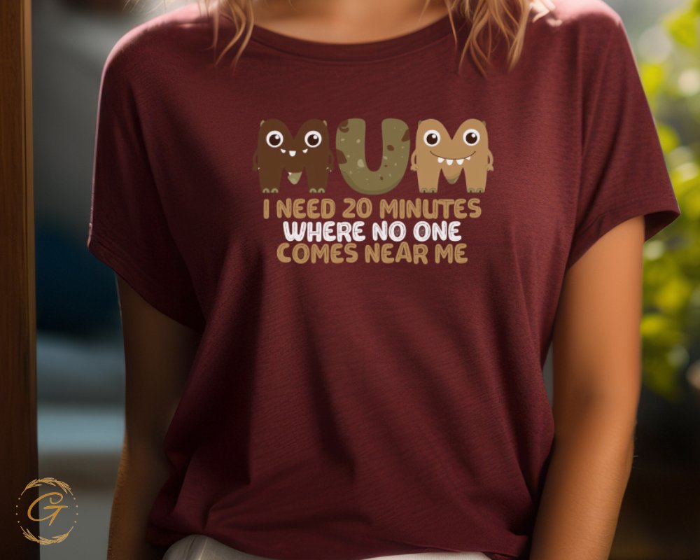 Funny Mom Shirt I Need 20 Minutes Alone Product