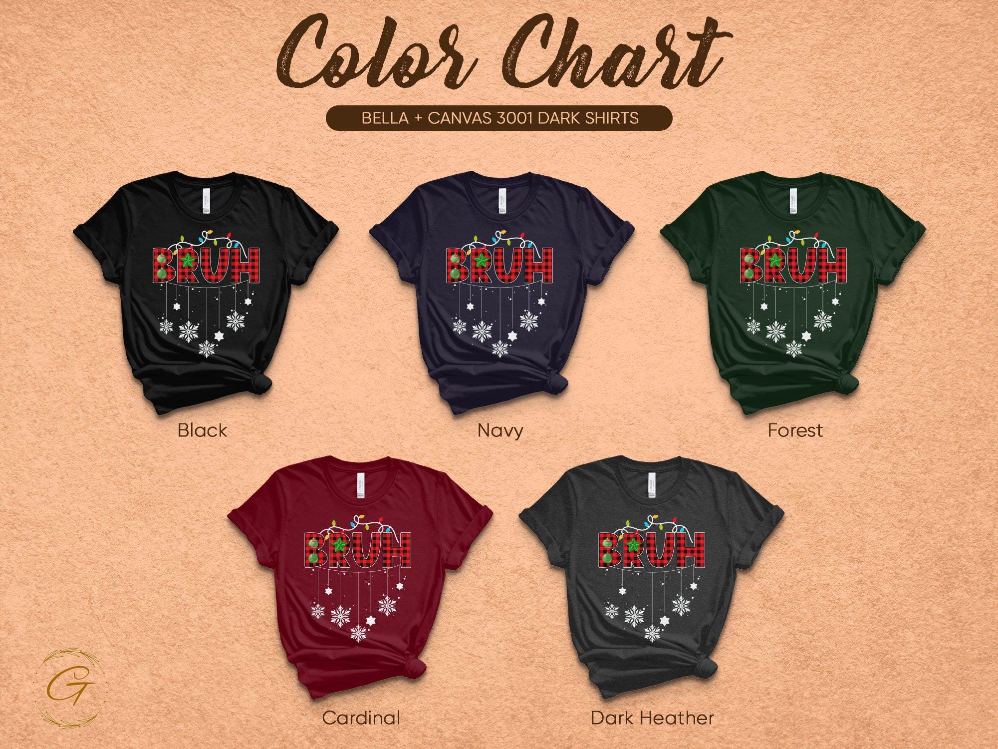 Christmas T-Shirt, Holiday BRUH Plaid Christmas Tee