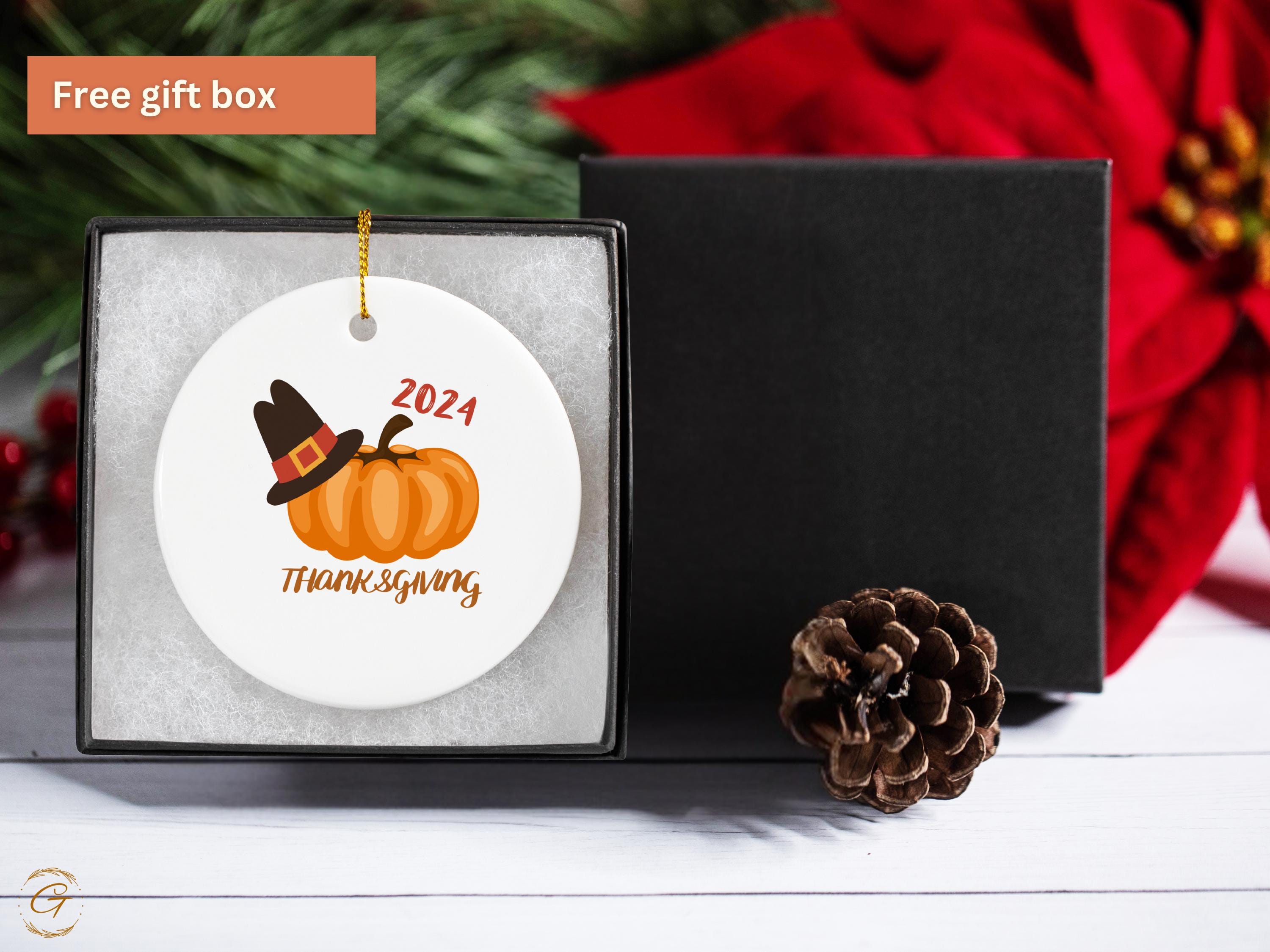 Thanksgiving Ornament 2024, Pumpkin Design, Festive Home Decors, Holiday Decorations, Cute Fall Ornament, Thanksgiving Gifts, Keepsake Gifts