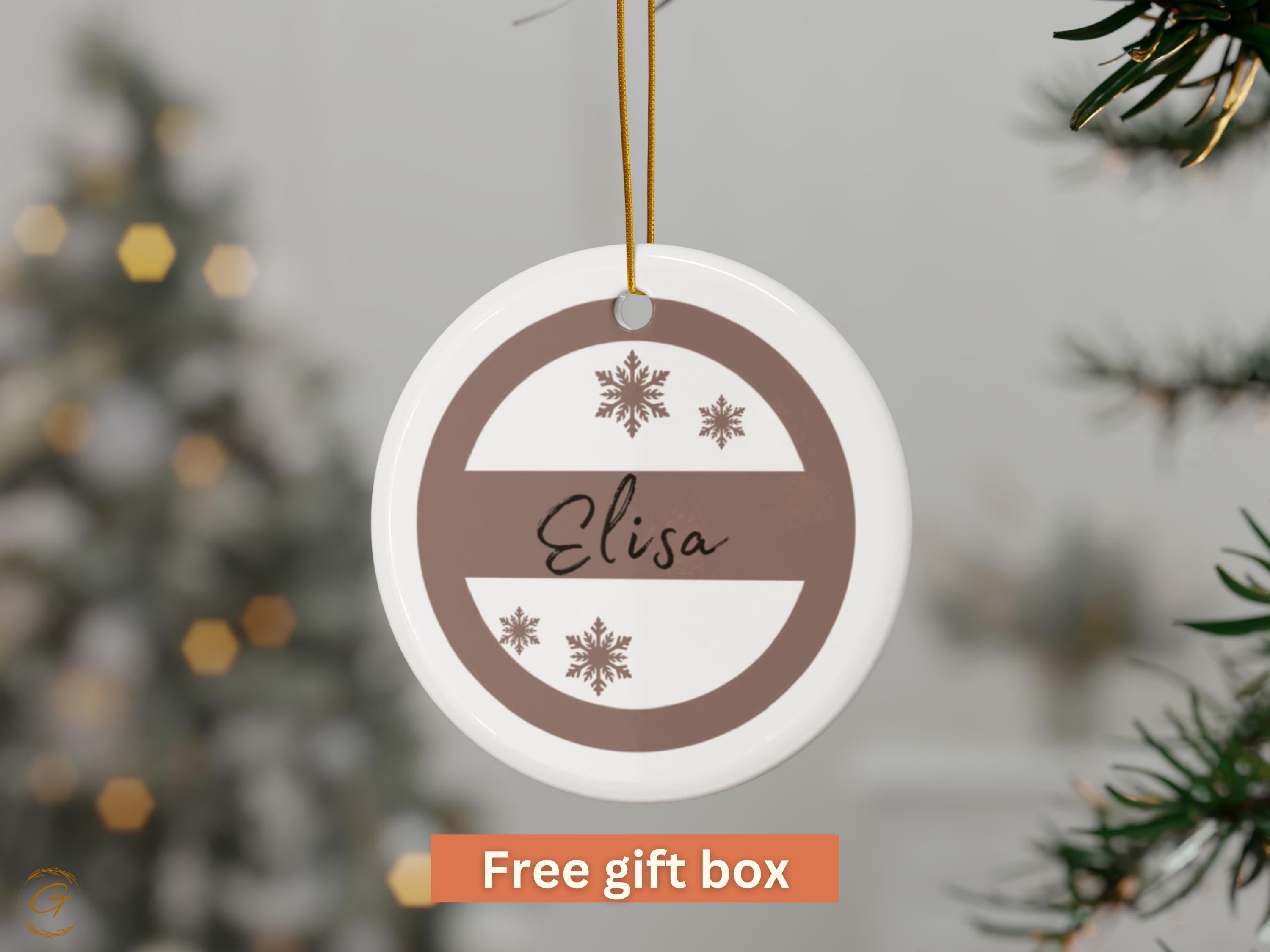 Personalized Christmas Ornament, Custom Name Holiday Decoration, Snowflake Design, Christmas Tree Hanging Decor, Ideal Holiday Keepsake Gift