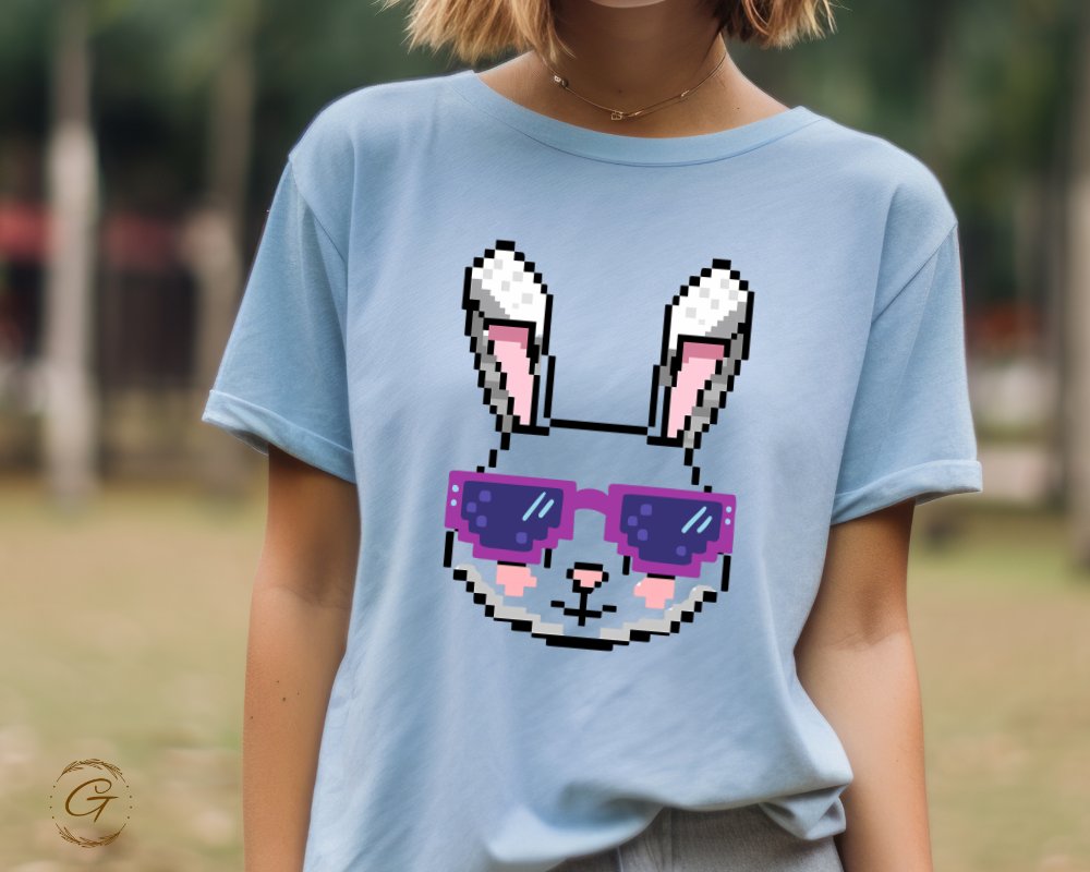 Stylish Bunny Wearing Cool Pixel Sunglasses T-shirt product type