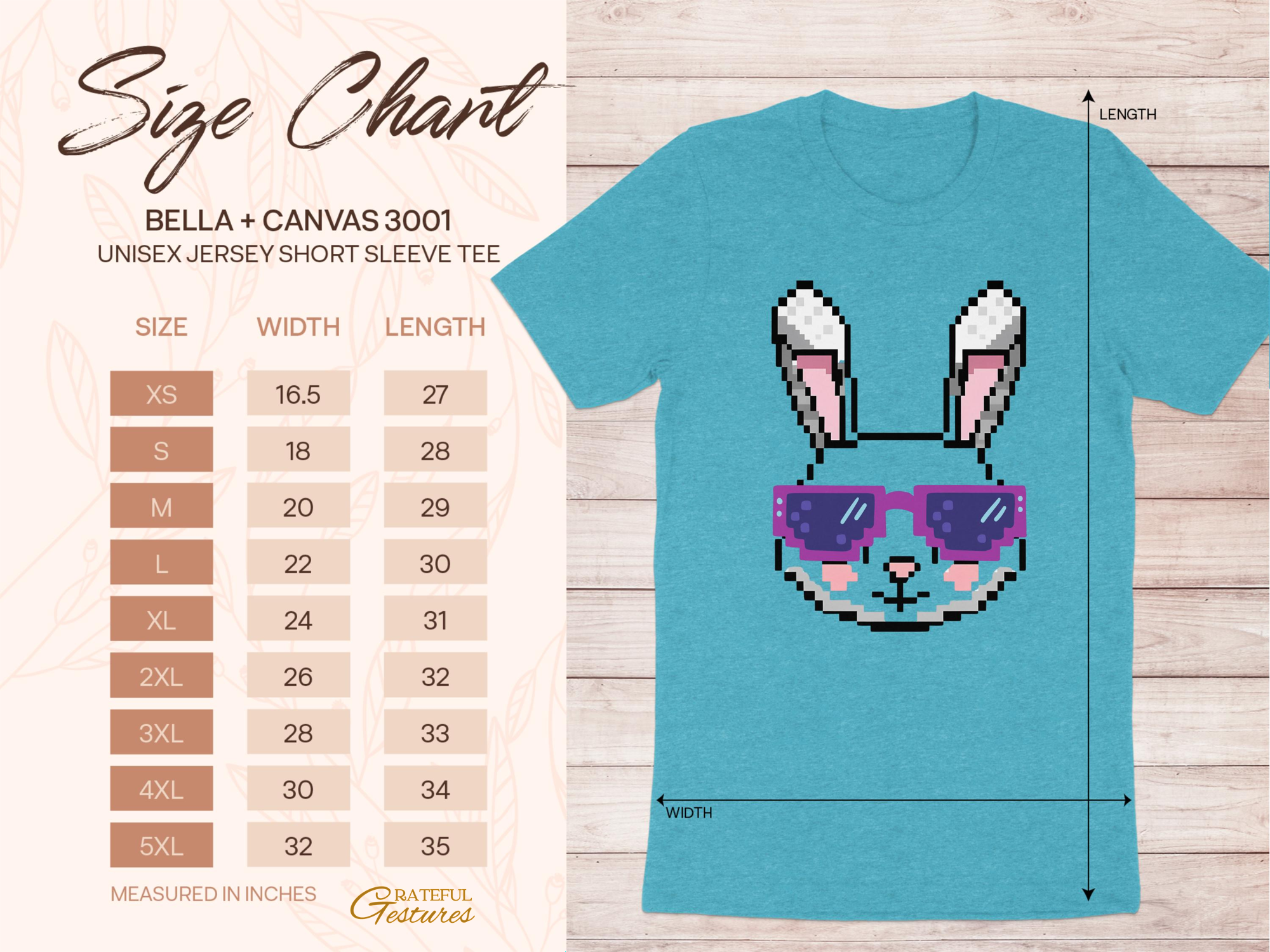 Cute Pixelated Rabbit with Sunglasses Tee product