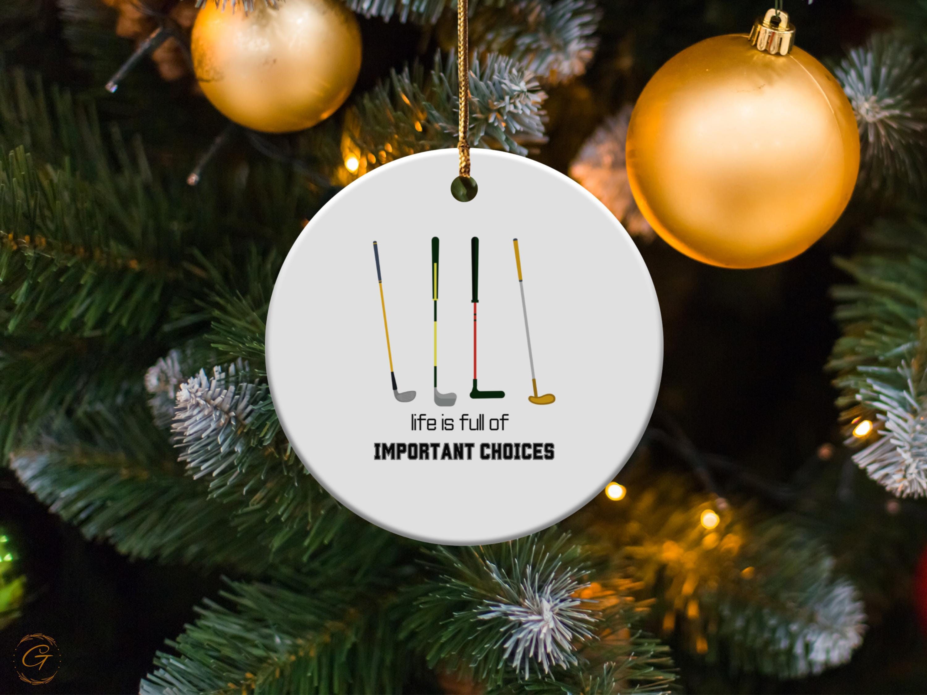 Golf Club Ornament Decor, Unique Gifts for Golfer, Fun Sports Decoration, Golf Lover Gifts, Ideal Gift for Golf Enthusiast, Holiday Keepsake