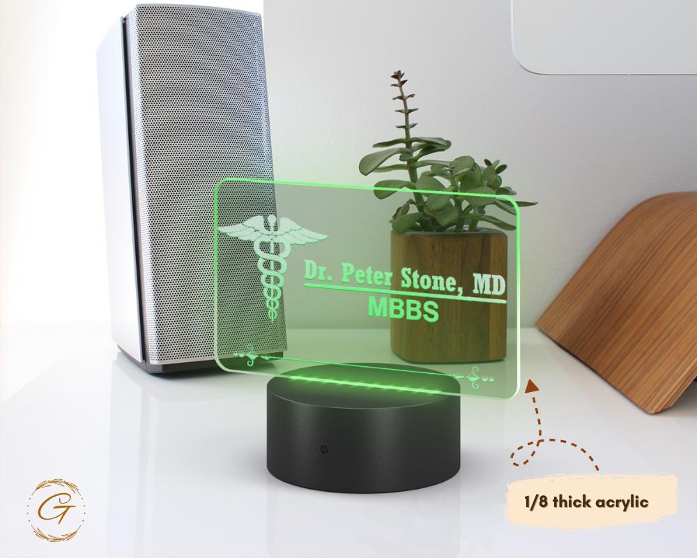 Profession Name Plate Acrylic LED Light