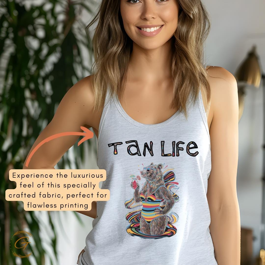 Colorful Tan Life Tank Top