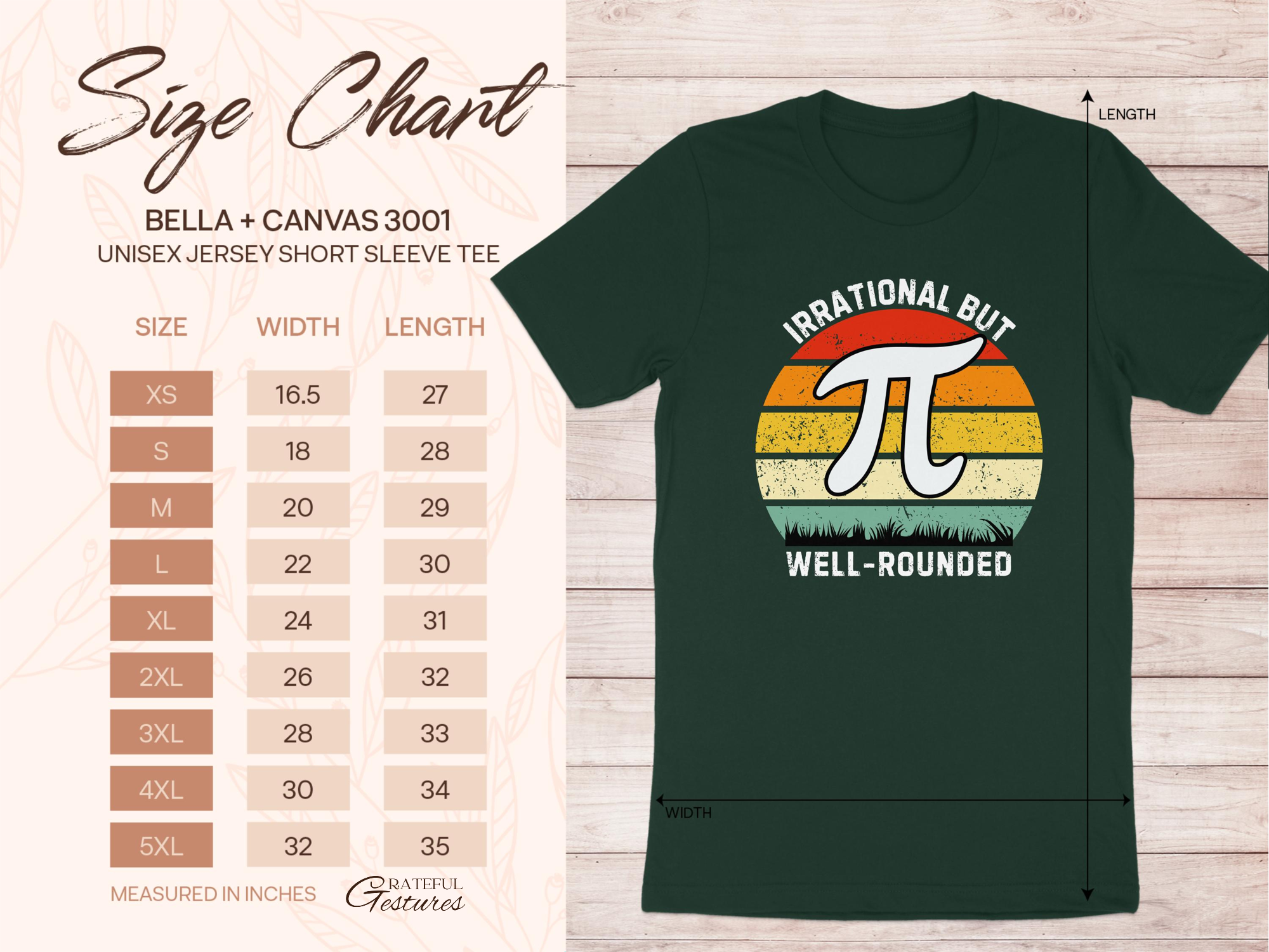 Irrational But Well-Rounded Pi Graphic Tee product