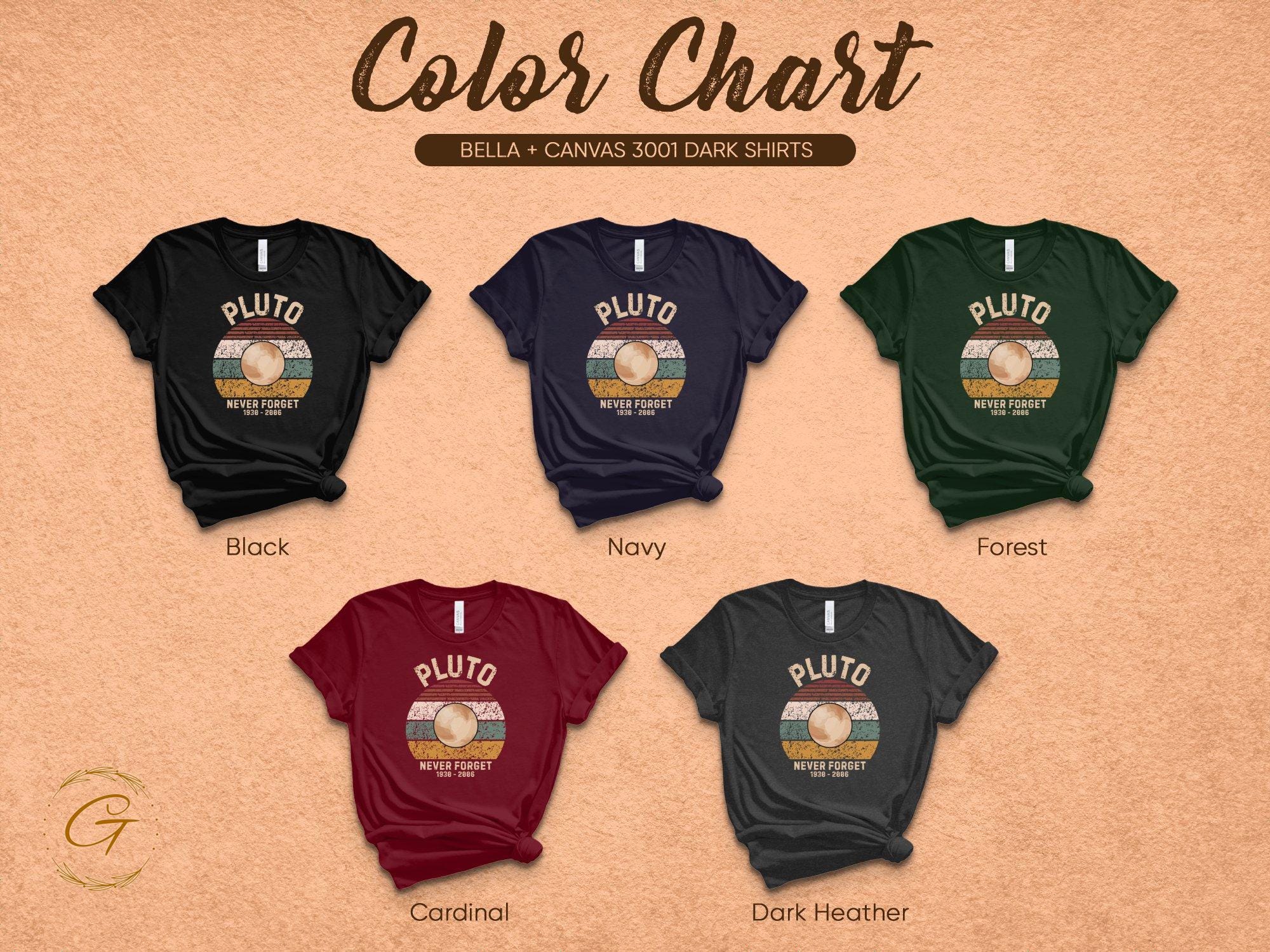Retro Shirt Pluto Never Forget T-Shirt Nostalgic Planet Tee