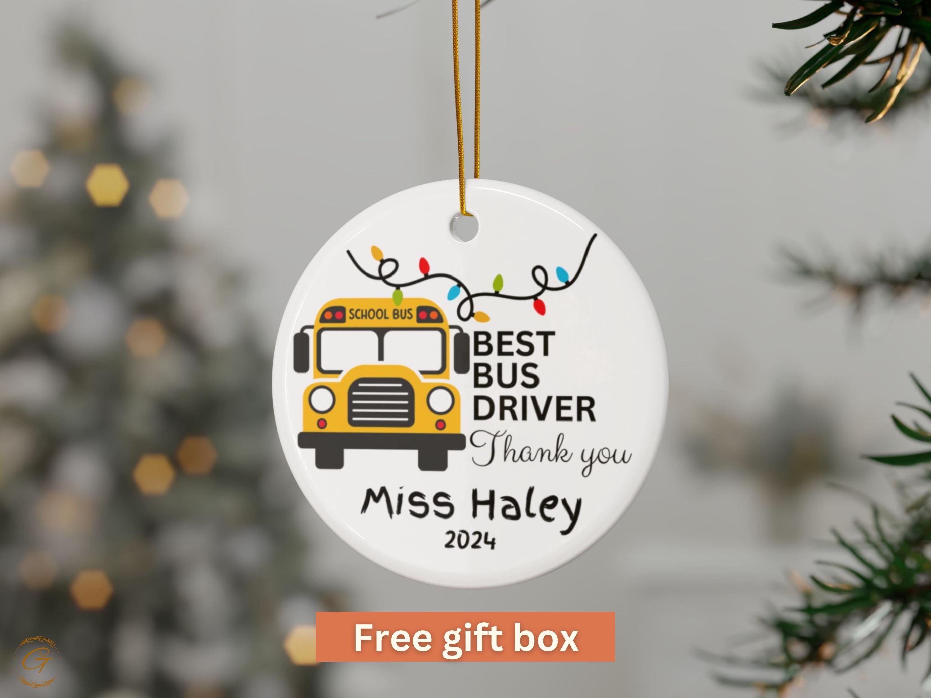 Personalized School Bus Driver Ornament, Best Bus Driver Gift, Personalized Christmas Ornament, Holiday Thank You, Teacher Appreciation 2024