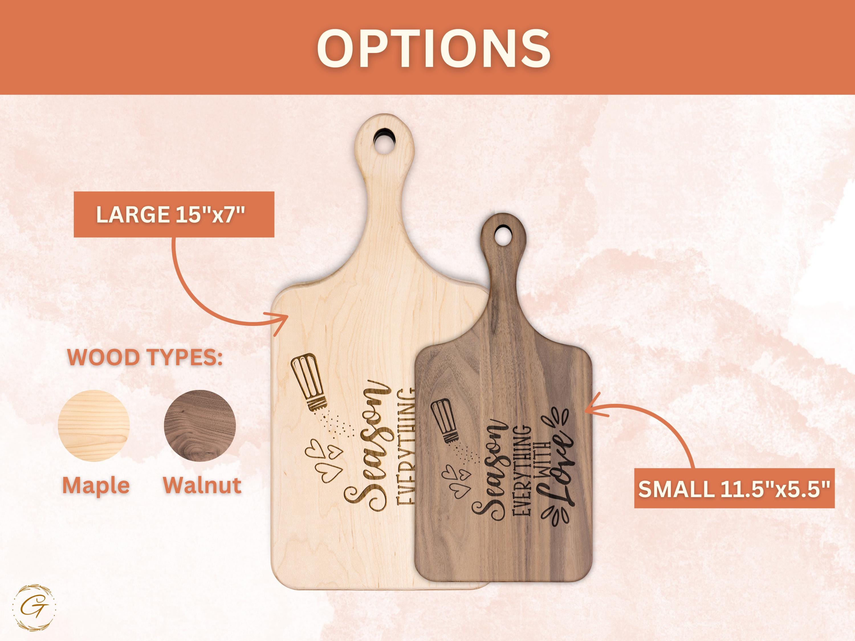 Season Everything with Love Hardwood Cutting Boards | Engraved Kitchen Perfect Chefs Gift | Rustic Wood Cutting Board for Cooks & Home Chefs