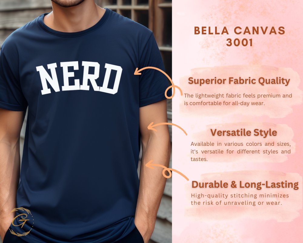 NERD Bella Canvas 3001 superior quality product type