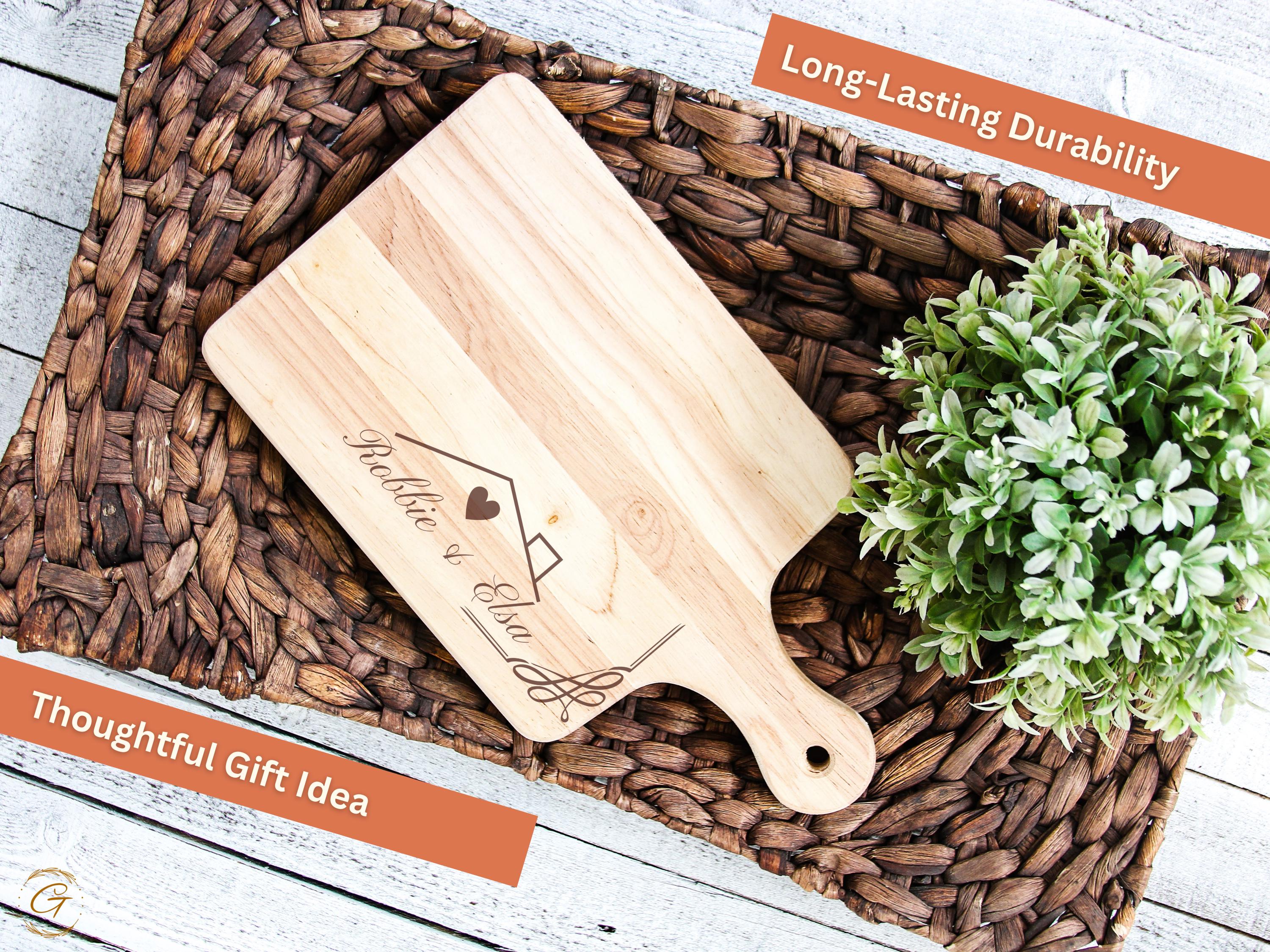 Personalized Cutting Board with Names for Couples - Custom Kitchen Decors