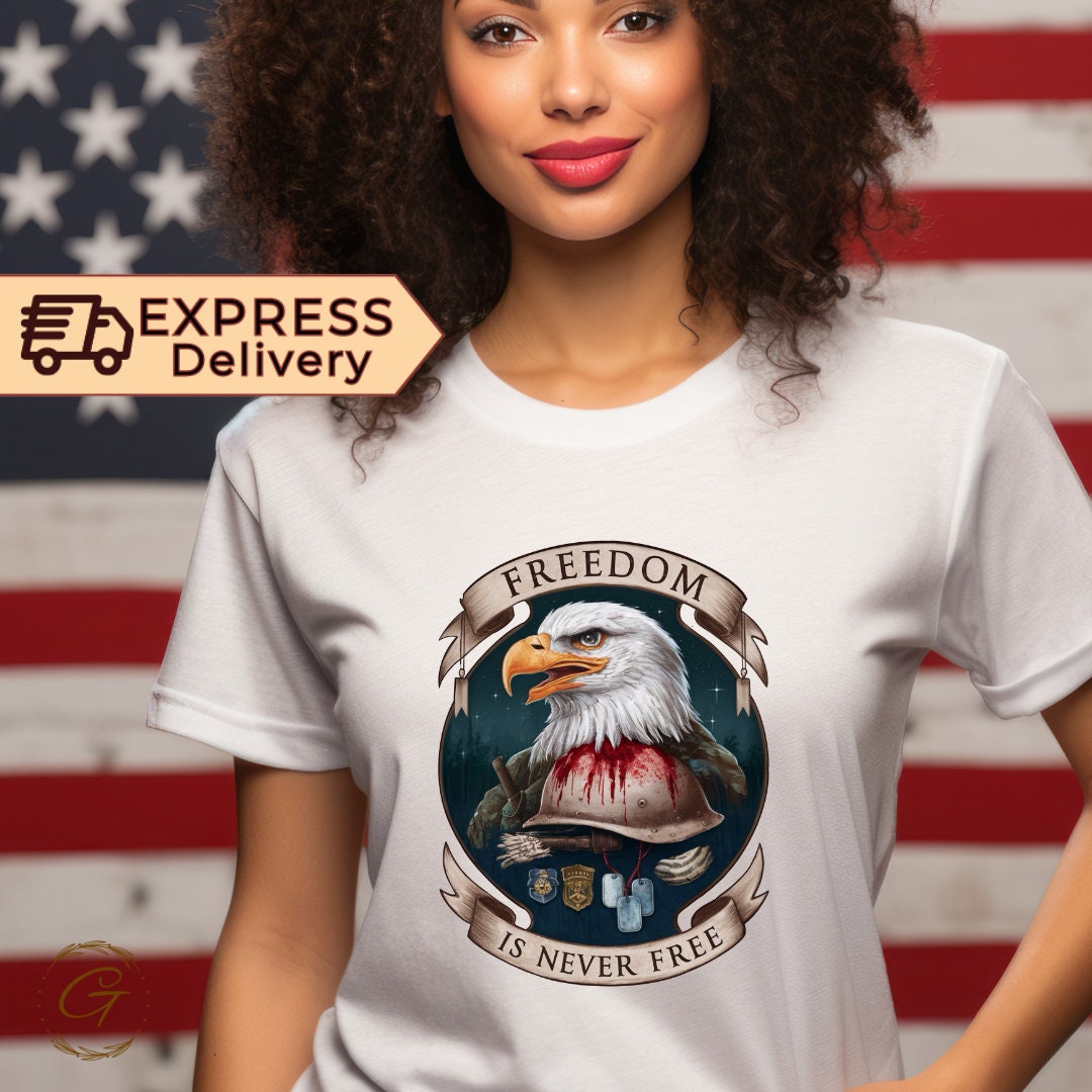 Freedom Eagle T-Shirt – Patriotic American Flag Graphic Tee