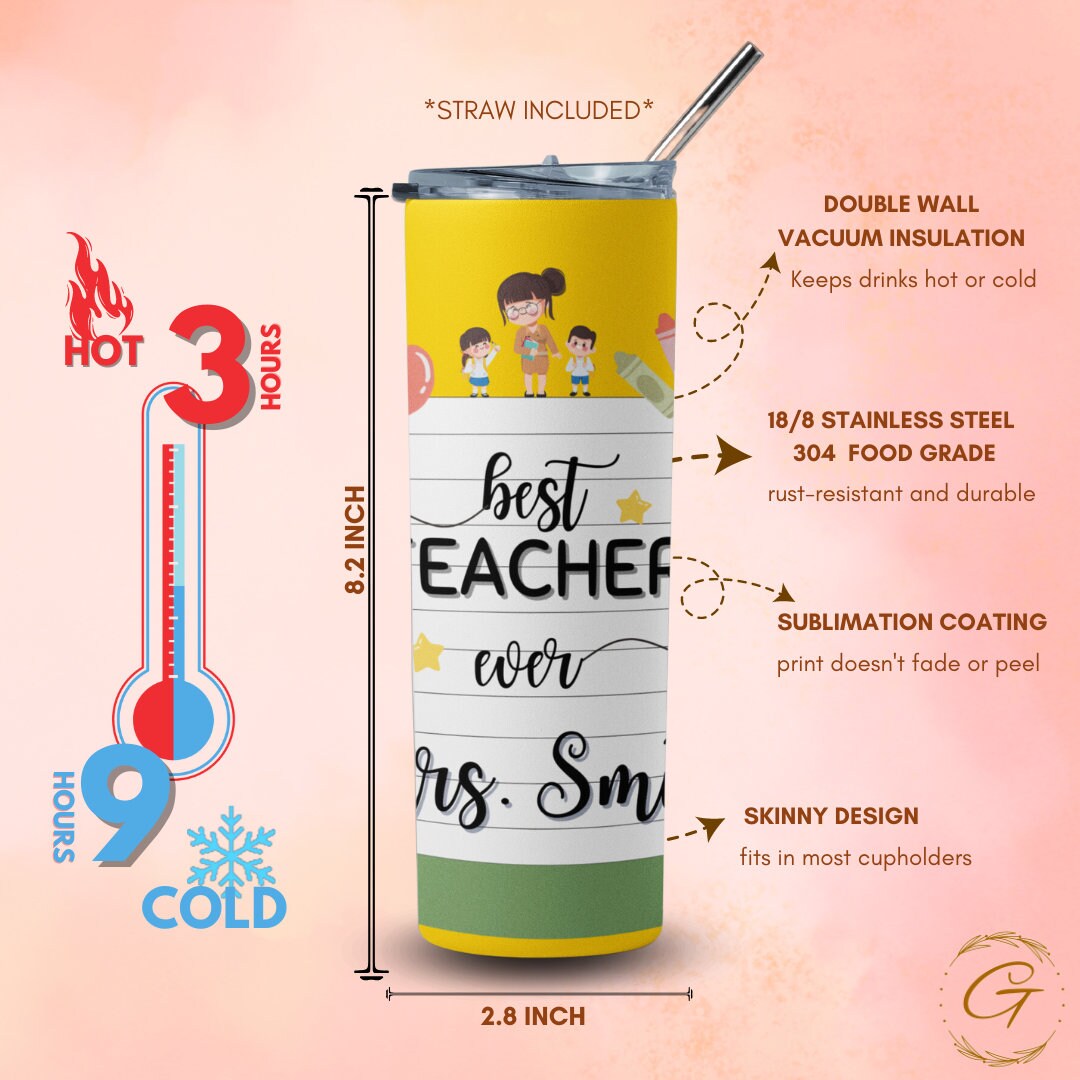 Best Teacher Ever Personalized Tumbler