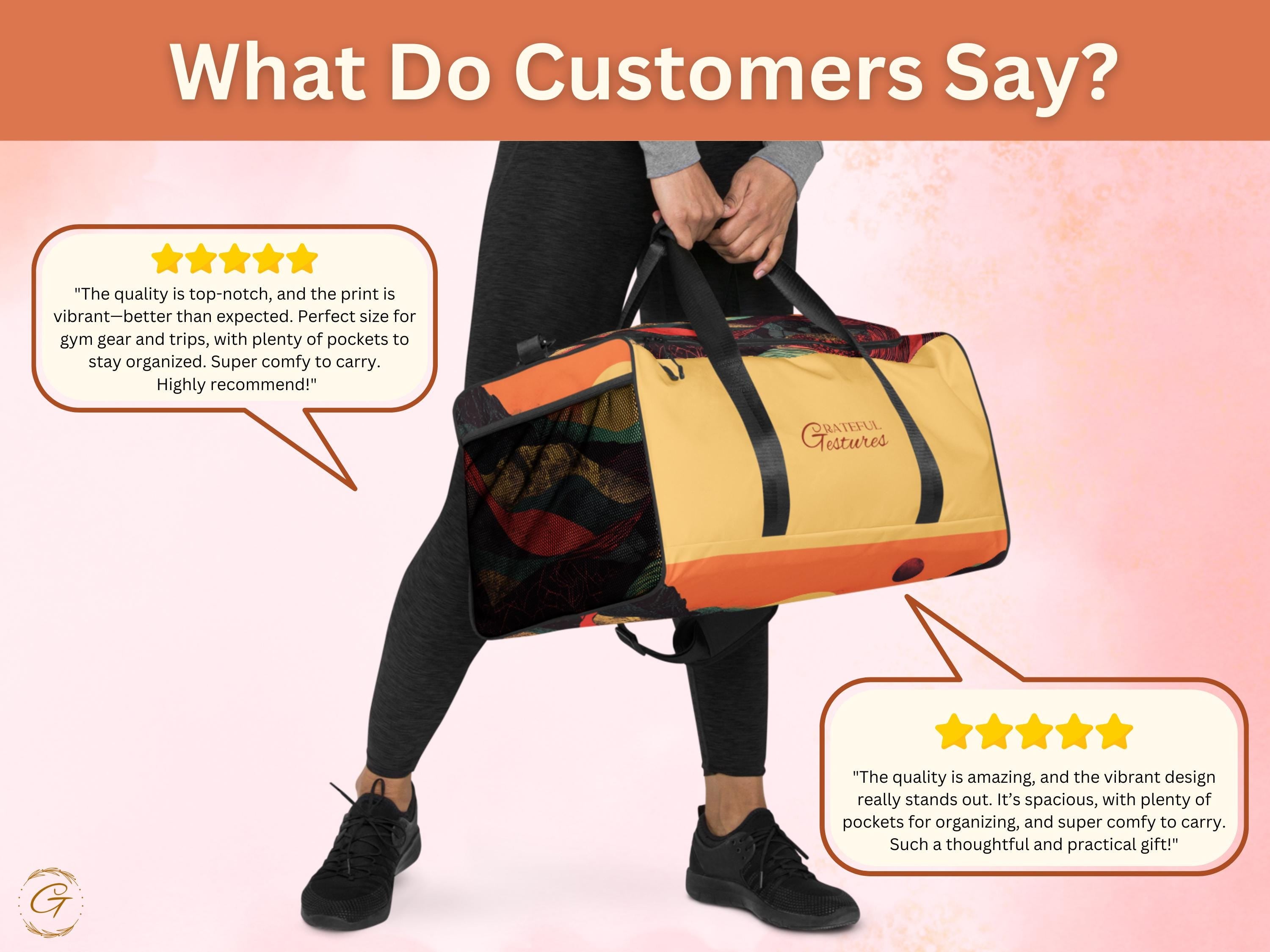 Custom AOP Mountain Abstract Duffle Bag - Durable Travel Tote, Personalized Gym Bag, Stylish Carry-On for Hikers, Outdoor Adventure Gear Bag