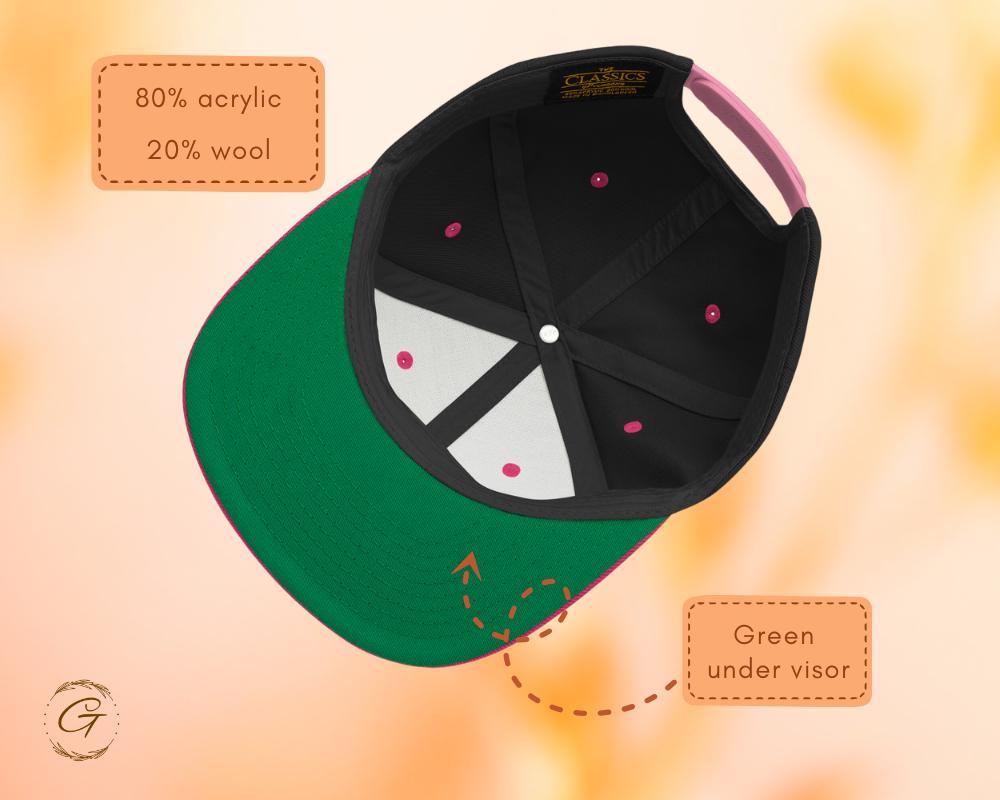 GRATEFUL Snapback Hat Embroidered Design
