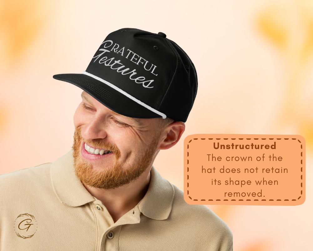Grateful Gesture Embroidered Golf Rope Cap